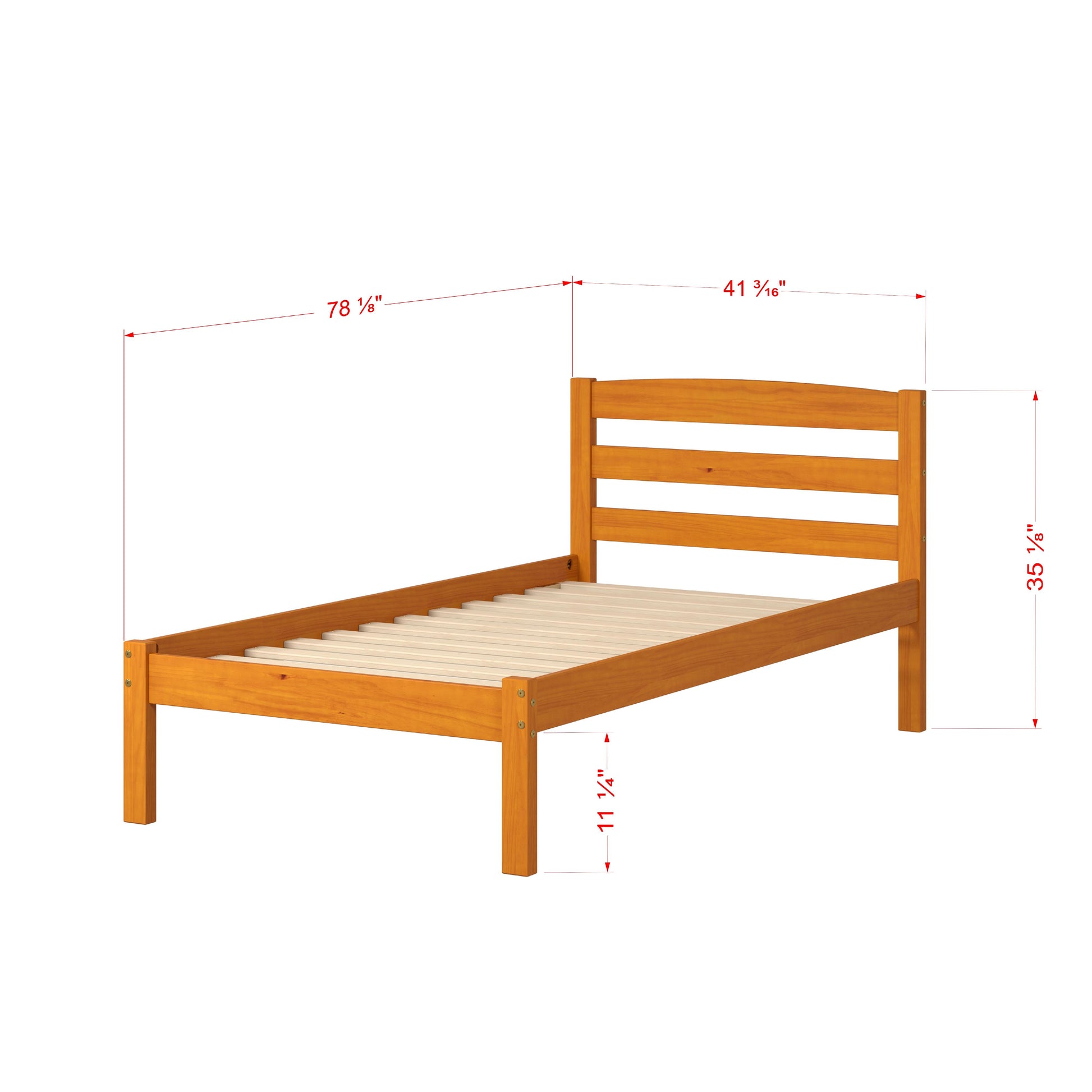  Donco Trading Company Econo Scandinavian 575-TH Twin Bed - Honey IMAGE 2