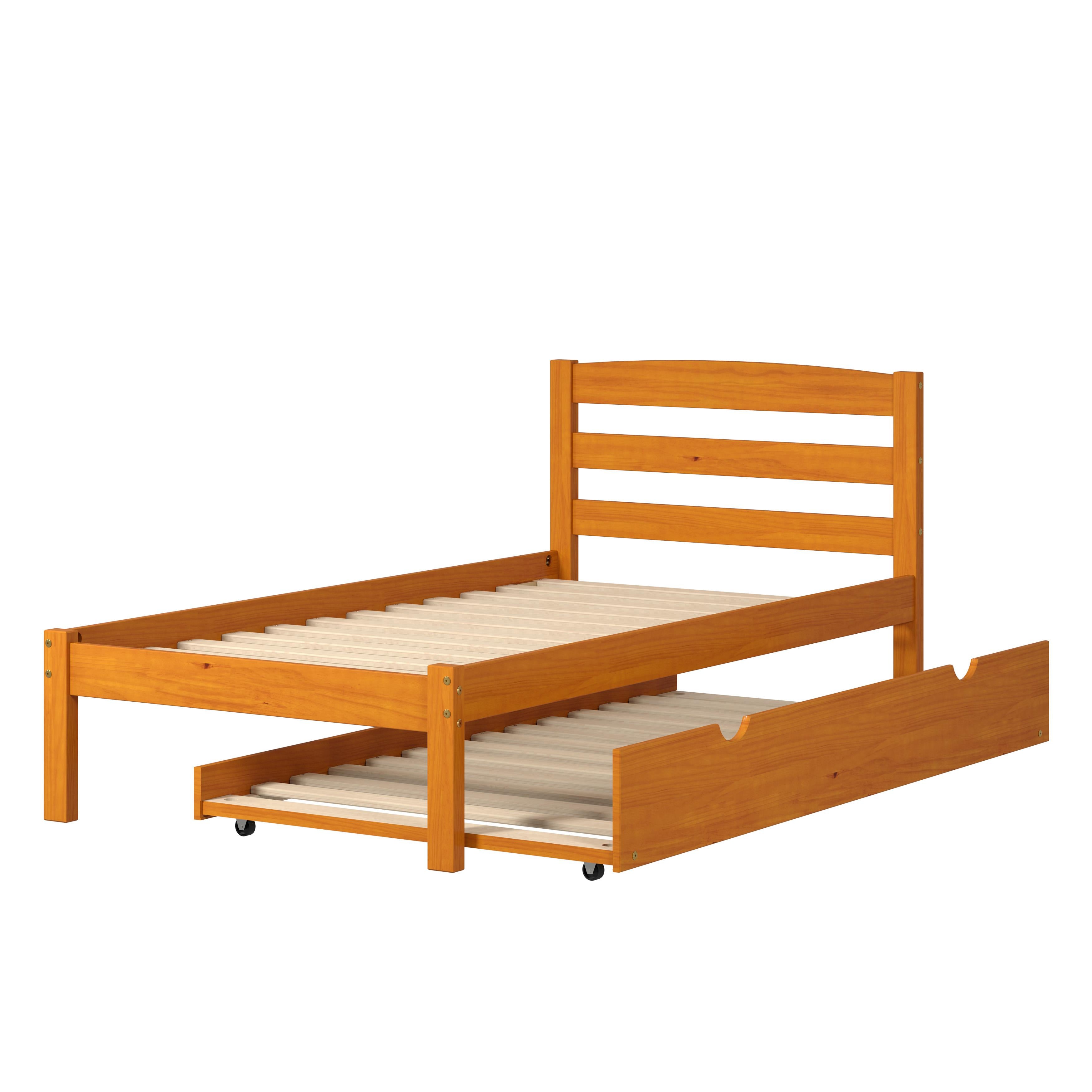  Donco Trading Company Econo Scandinavian 575-TH_503-H Twin Bed with Twin Trundle - Honey IMAGE 3