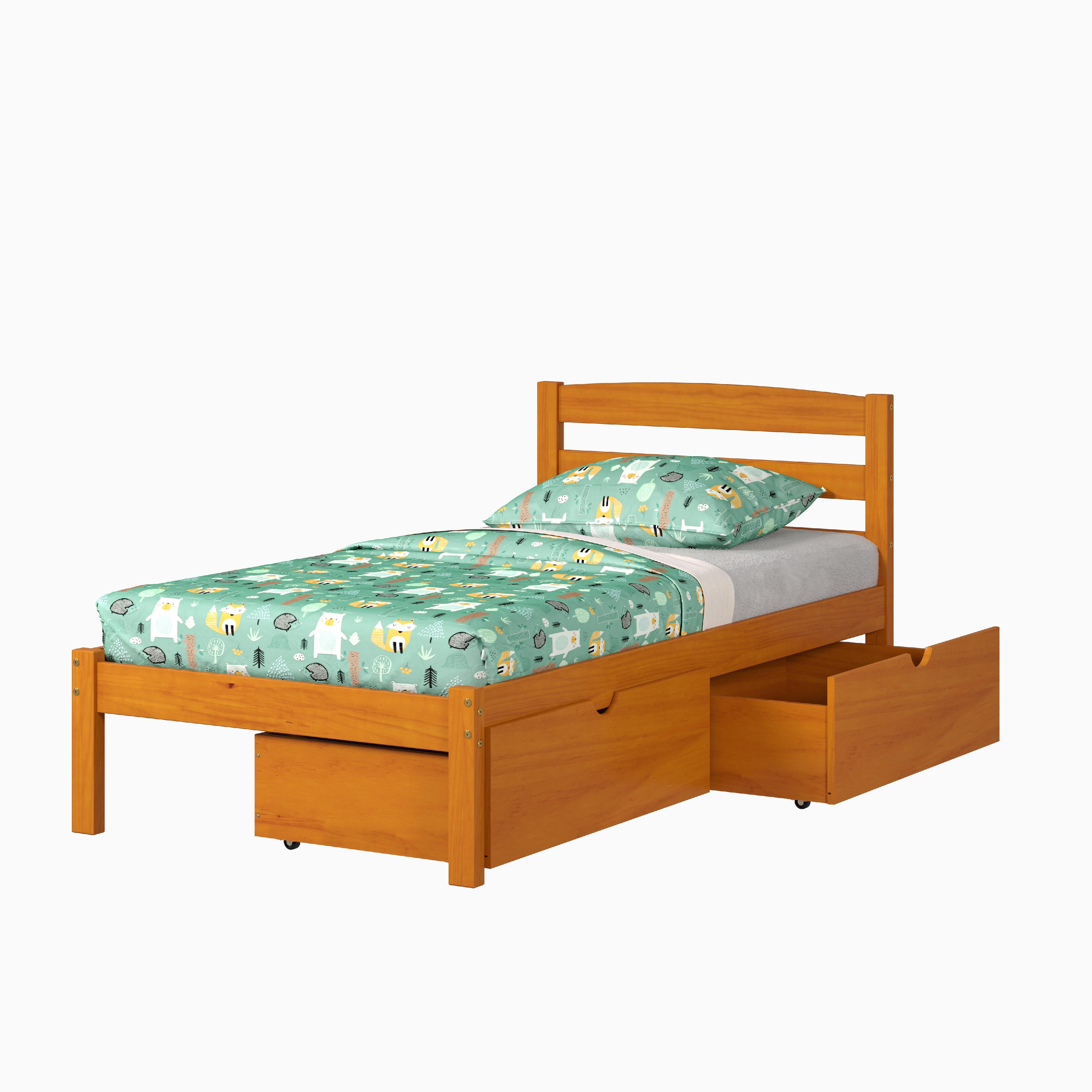  Donco Trading Company Econo Scandinavian 575-TH_505-H Twin Bed with Drawers - Honey IMAGE 4