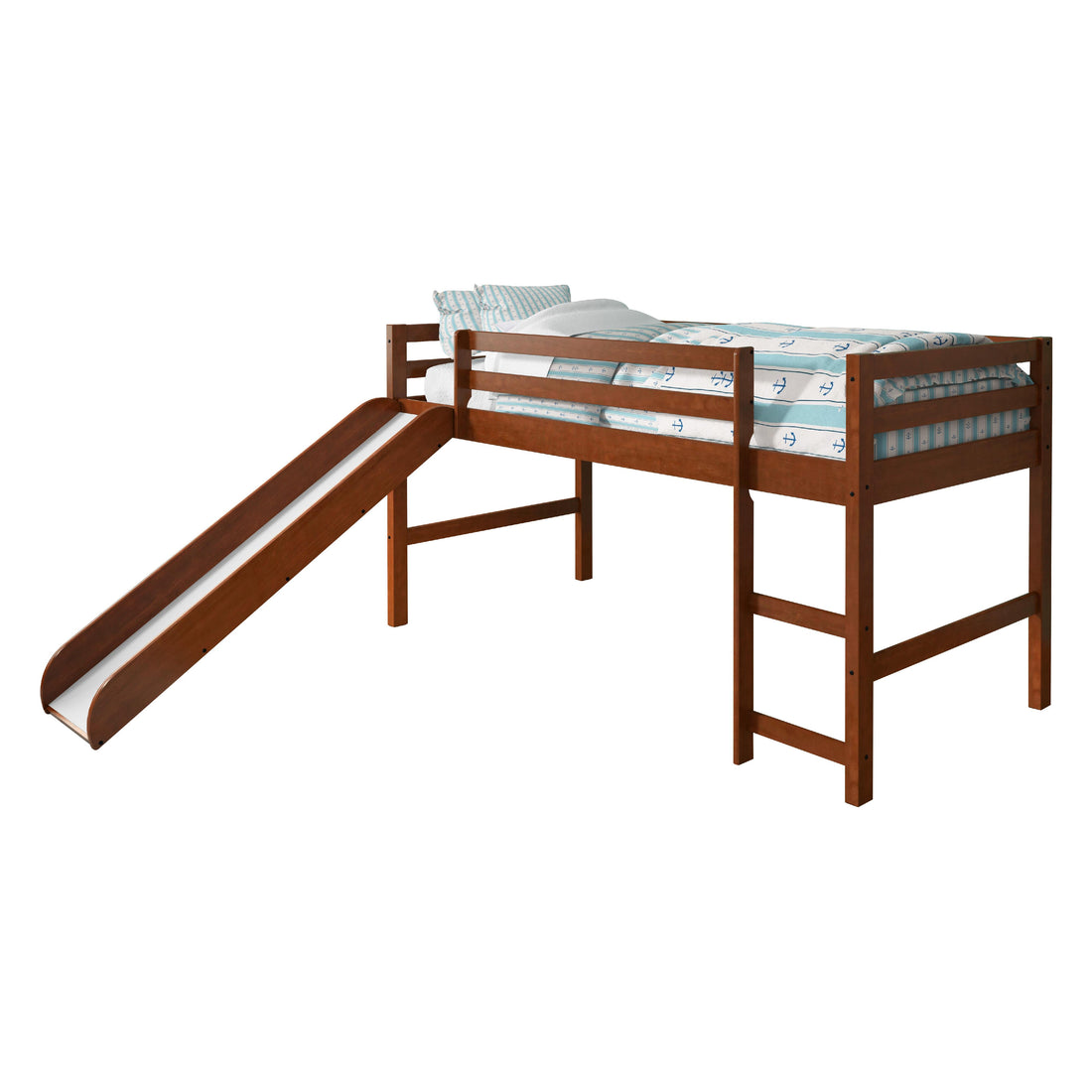  Donco Trading Company 750-TE Tent Twin Low Loft Bed with Slide - Zebra IMAGE 1