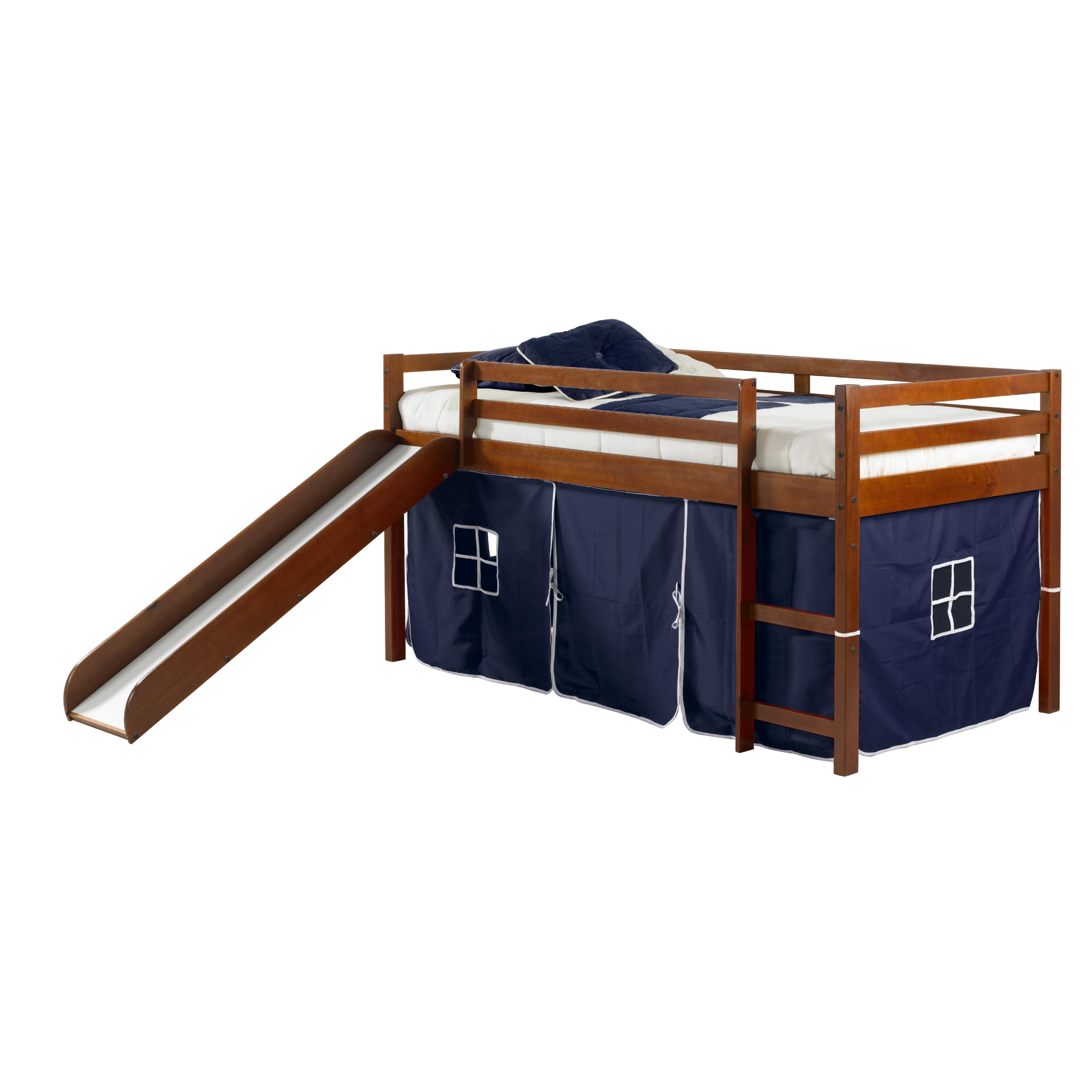  Donco Trading Company 750-TE_750C-TB Tent Twin Low Loft Bed with Slide & Tent - Zebra IMAGE 2