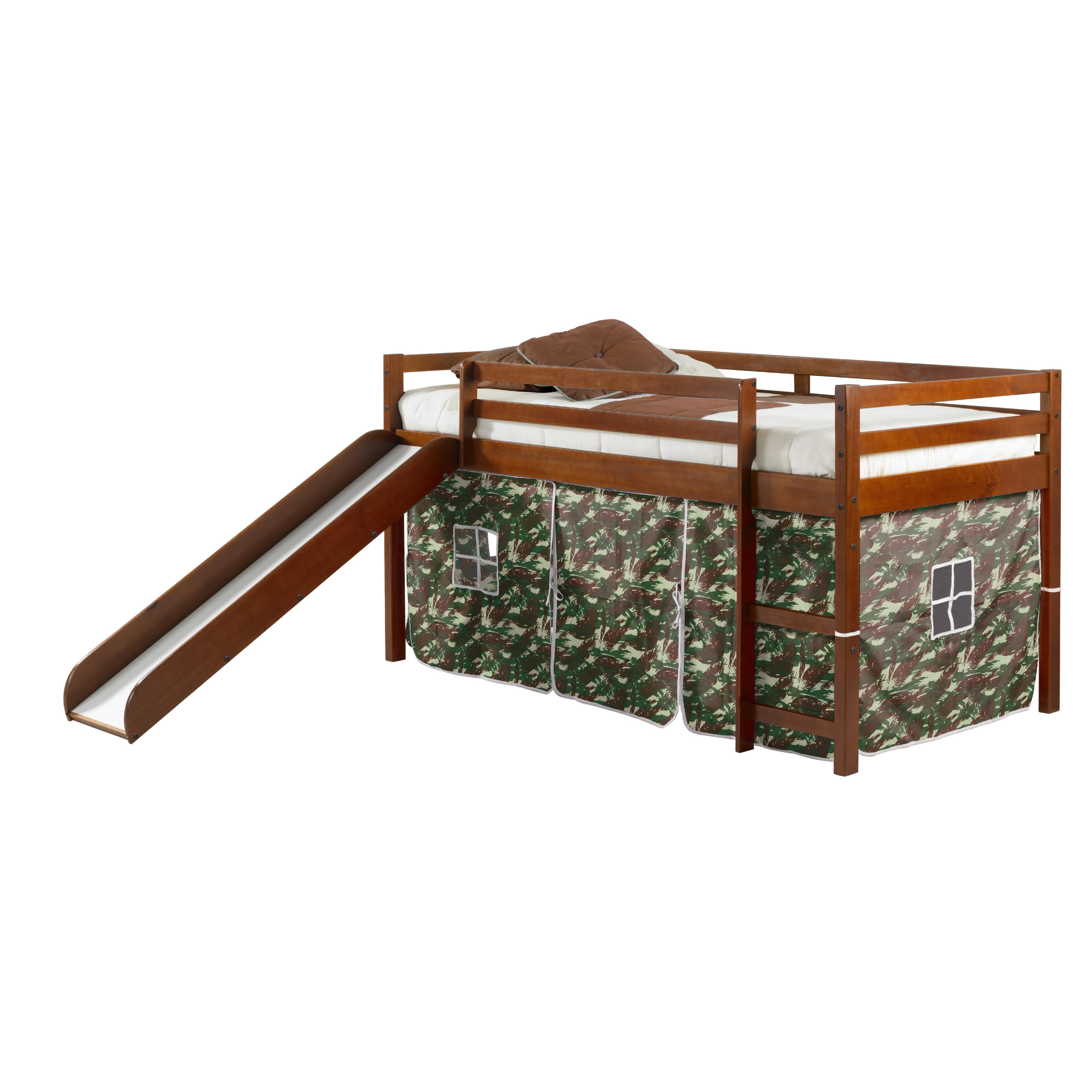  Donco Trading Company 750-TE_750C-TC Tent Twin Low Loft Bed with Slide & Tent - Zebra IMAGE 2