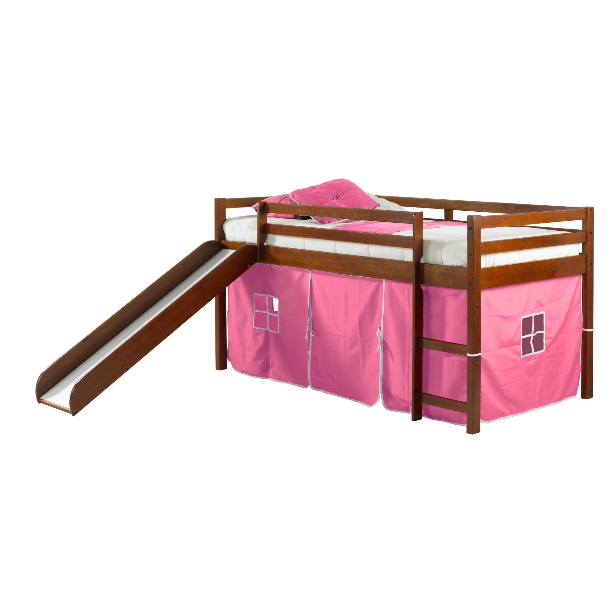  Donco Trading Company 750-TE_750C-TP Tent Twin Low Loft Bed with Slide & Tent - Zebra IMAGE 2
