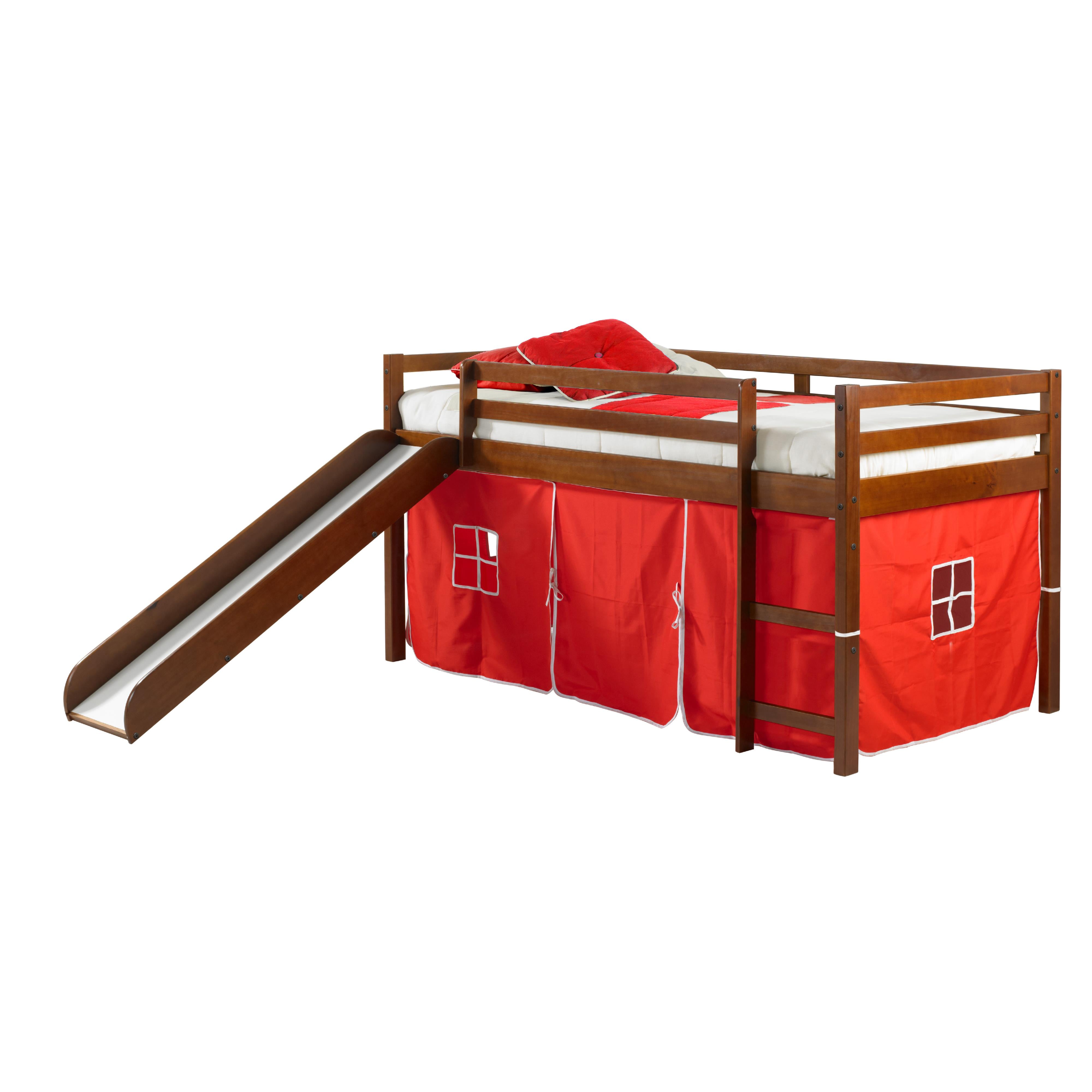  Donco Trading Company 750-TE_750C-TR Tent Twin Low Loft Bed with Slide & Tent - Zebra IMAGE 2