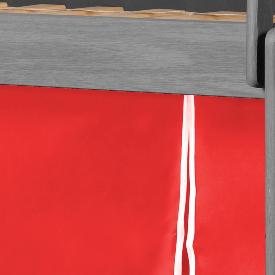  Donco Trading Company Louver 790-AAG_750C-TR_785-AG Twin Low Loft Bed with Slide & Tent - Antique Grey/Red IMAGE 1