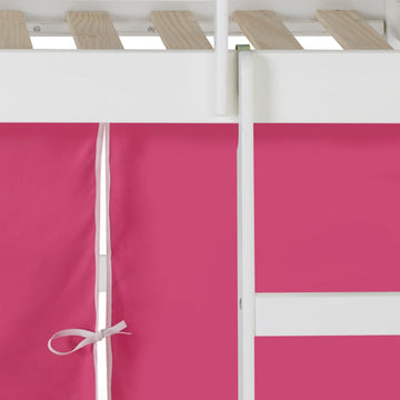  Donco Trading Company Louver 790-ATW_750C-TP Twin Low Loft Bed with Tent - White/Pink IMAGE 1