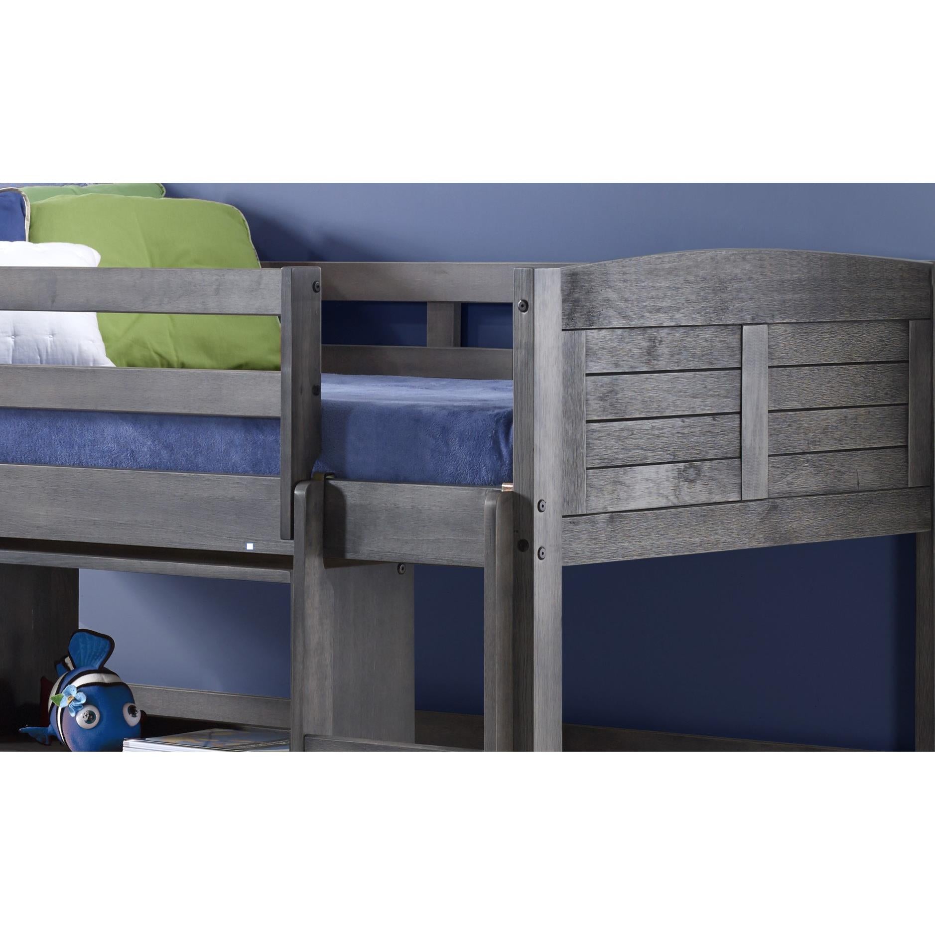  Donco Trading Company Louver 790-TAG-C Twin Modular Low Loft Bed - Group C - Antique Grey IMAGE 1