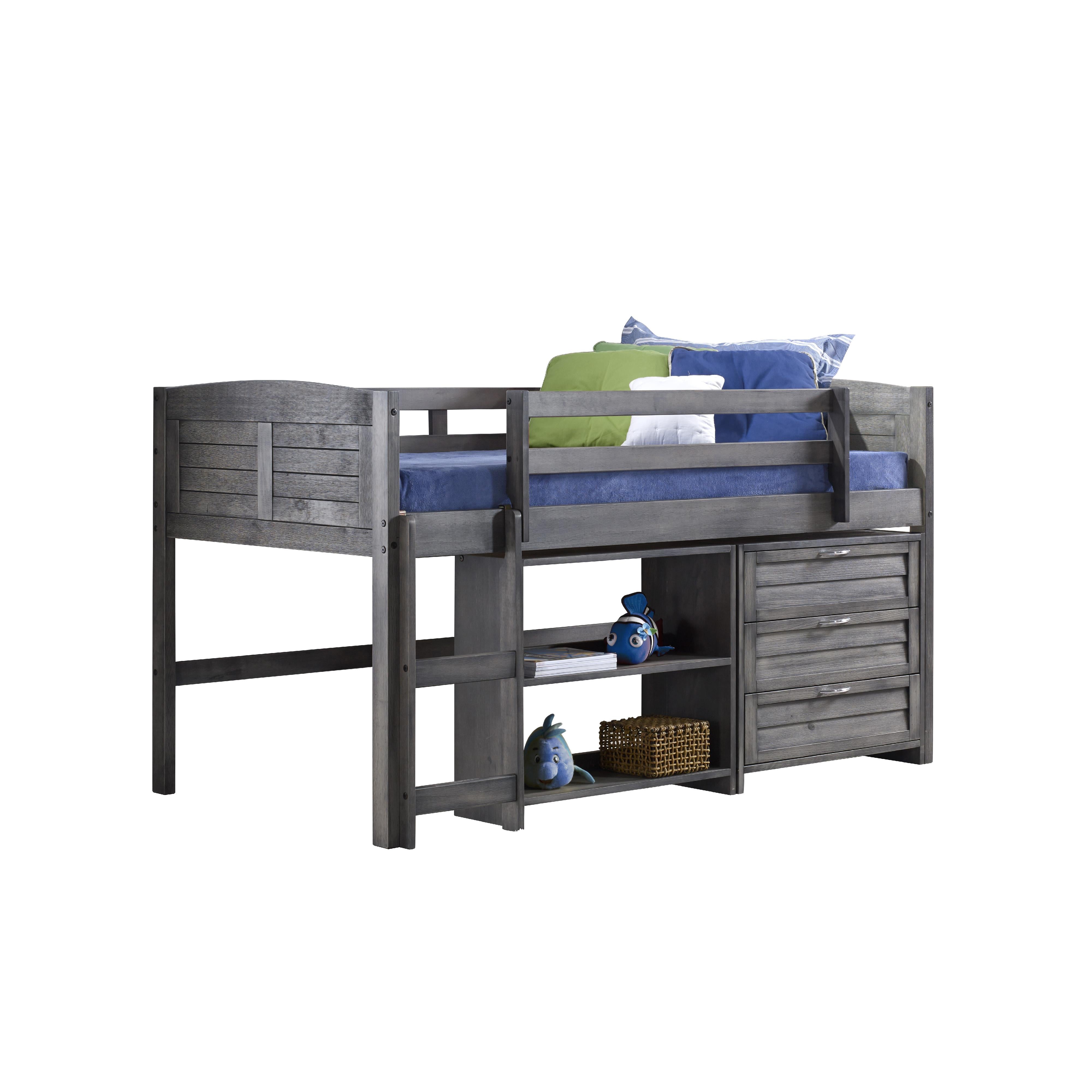  Donco Trading Company Louver 790-TAG-C Twin Modular Low Loft Bed - Group C - Antique Grey IMAGE 5