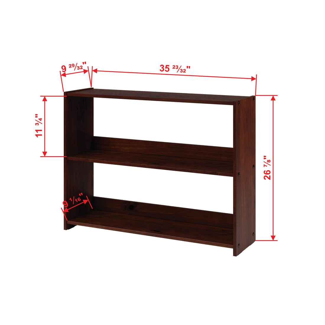  Donco Trading Company L-Series 7600-DCP Bookcase - Dark Cappuccino IMAGE 1