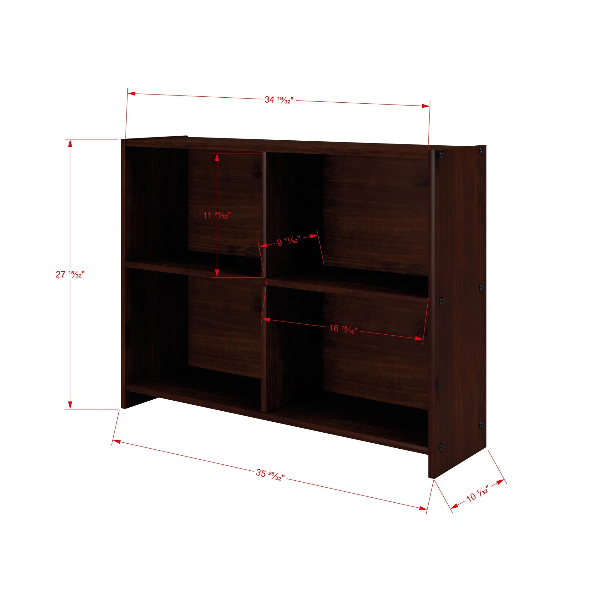  Donco Trading Company Circles 780D-TCP Bookcase - Dark Cappuccino IMAGE 2
