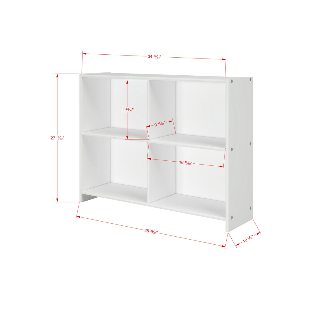  Donco Trading Company Circles 780D-TW Bookcase - White IMAGE 1