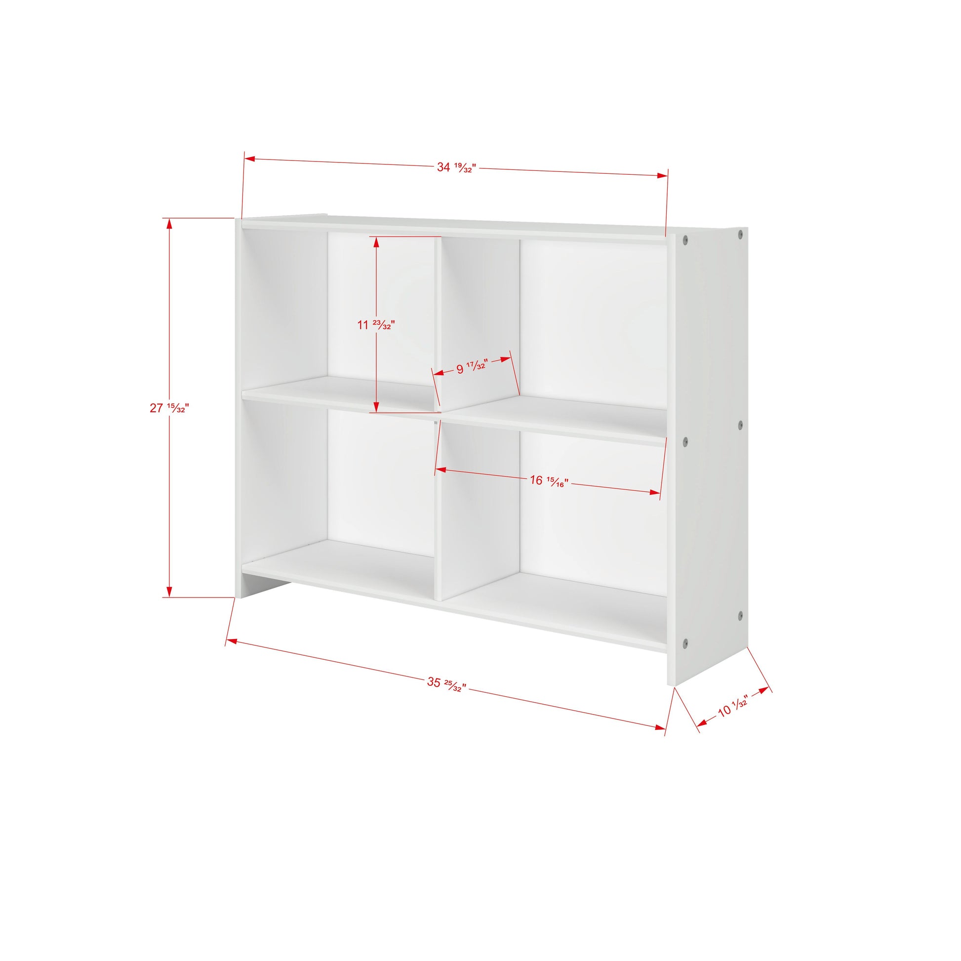  Donco Trading Company Circles 780D-TW Bookcase - White IMAGE 2