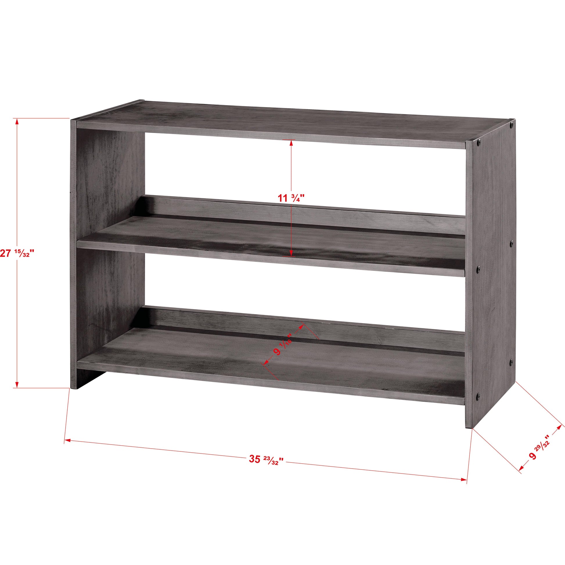  Donco Trading Company Louver 790-DAG Bookcase - Antique Grey IMAGE 2
