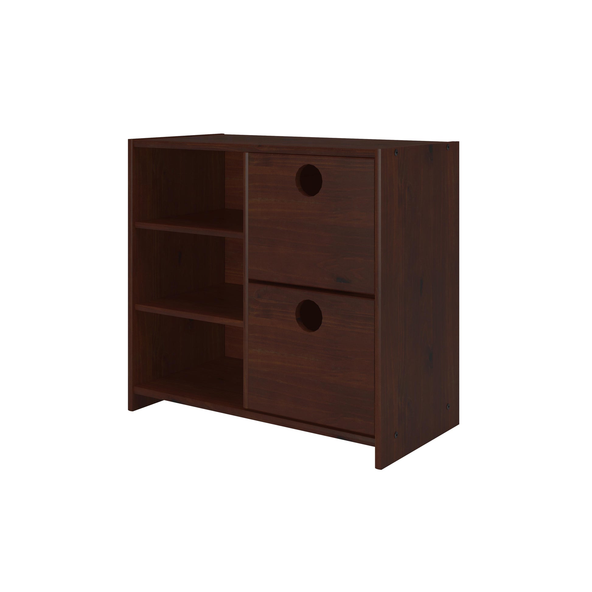  Donco Trading Company Circles 780C-TCP 2 Drawer Chest with Shelf - Dark Cappuccino IMAGE 1