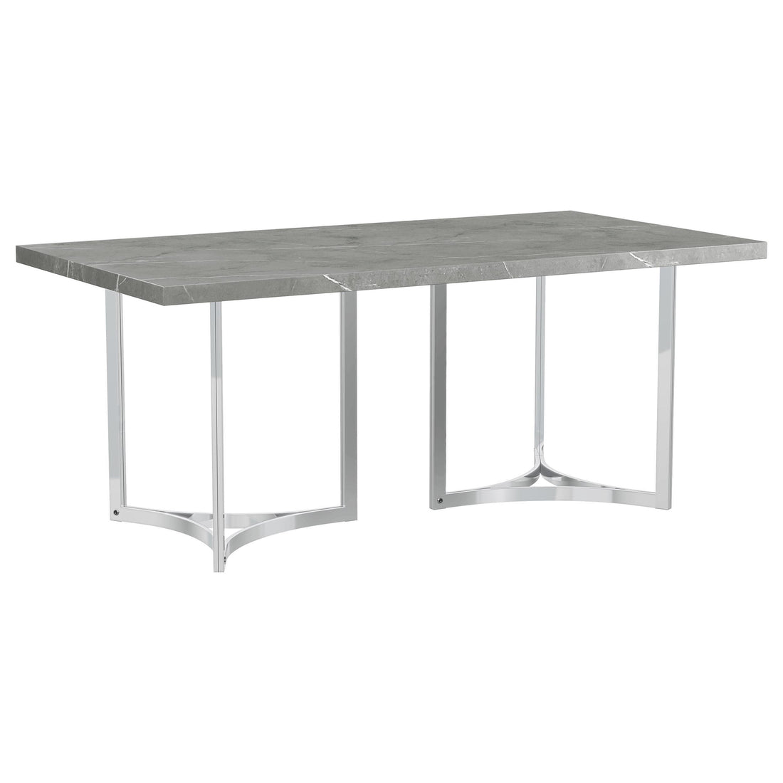  Coaster Furniture Sterling 108121 72-inch Rectangular Dining Table - Grey Faux Marble IMAGE 1