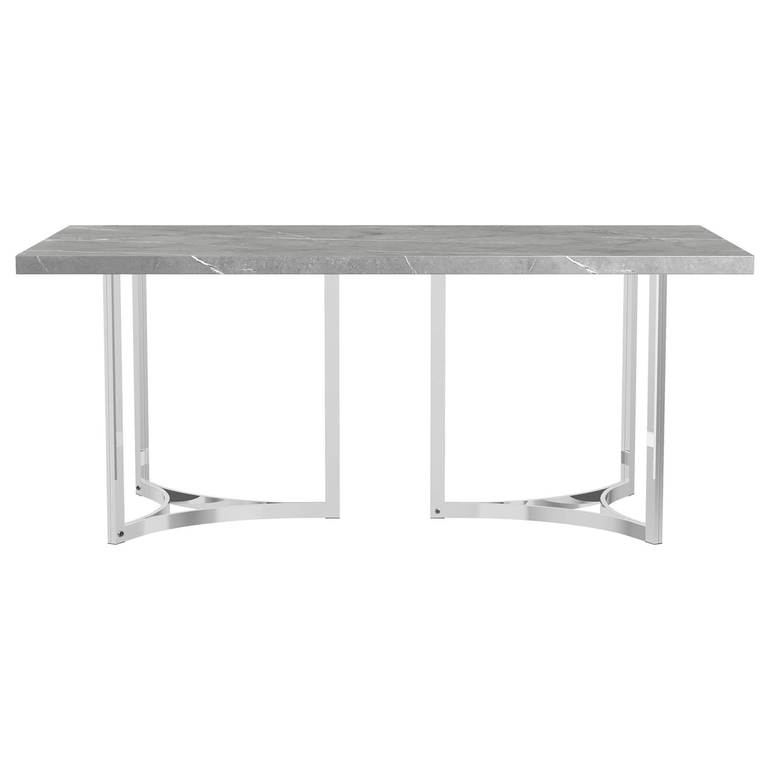  Coaster Furniture Sterling 108121 72-inch Rectangular Dining Table - Grey Faux Marble IMAGE 1