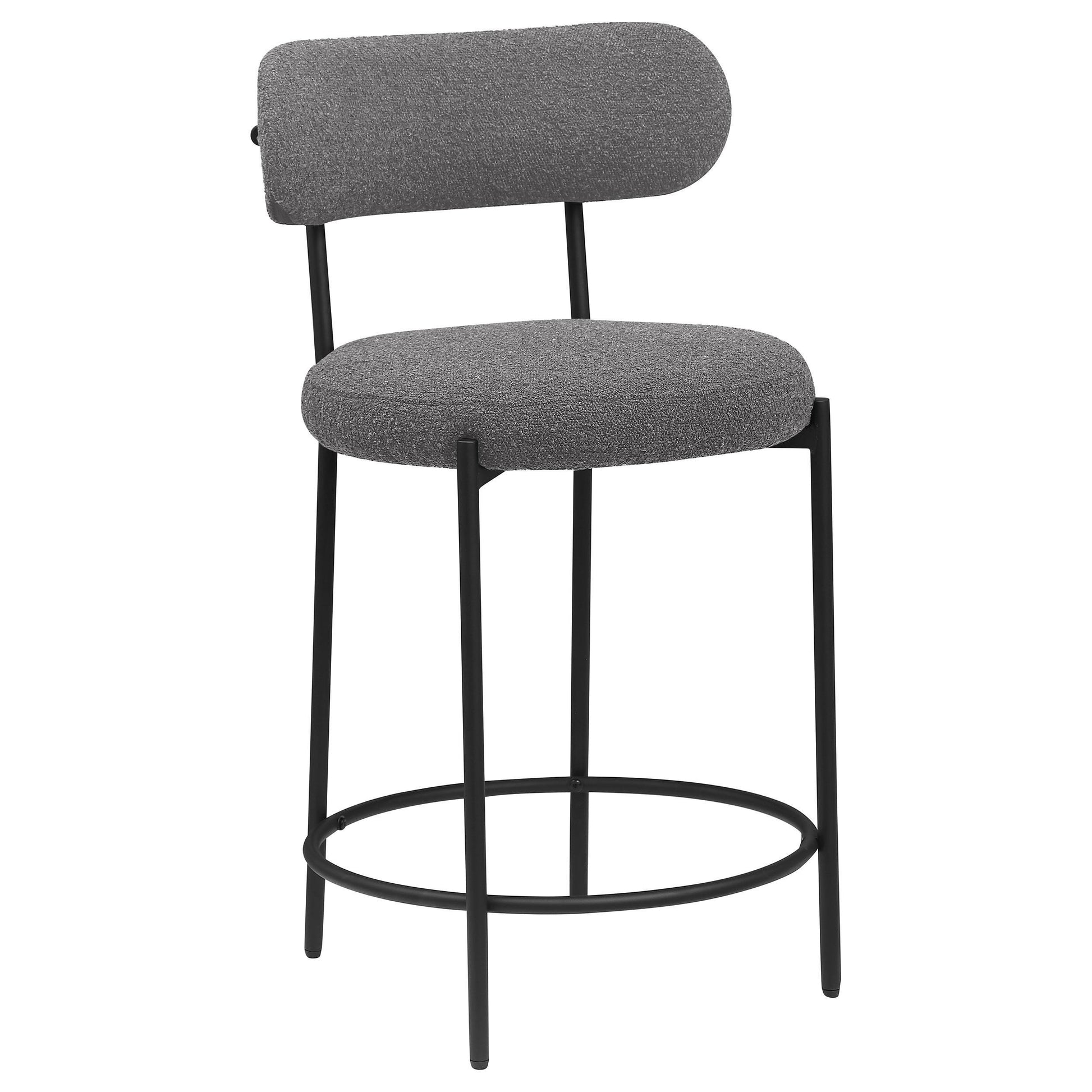  Coaster Furniture Viola 108198 Boucle Upholstered Counter Chair - Grey IMAGE 1