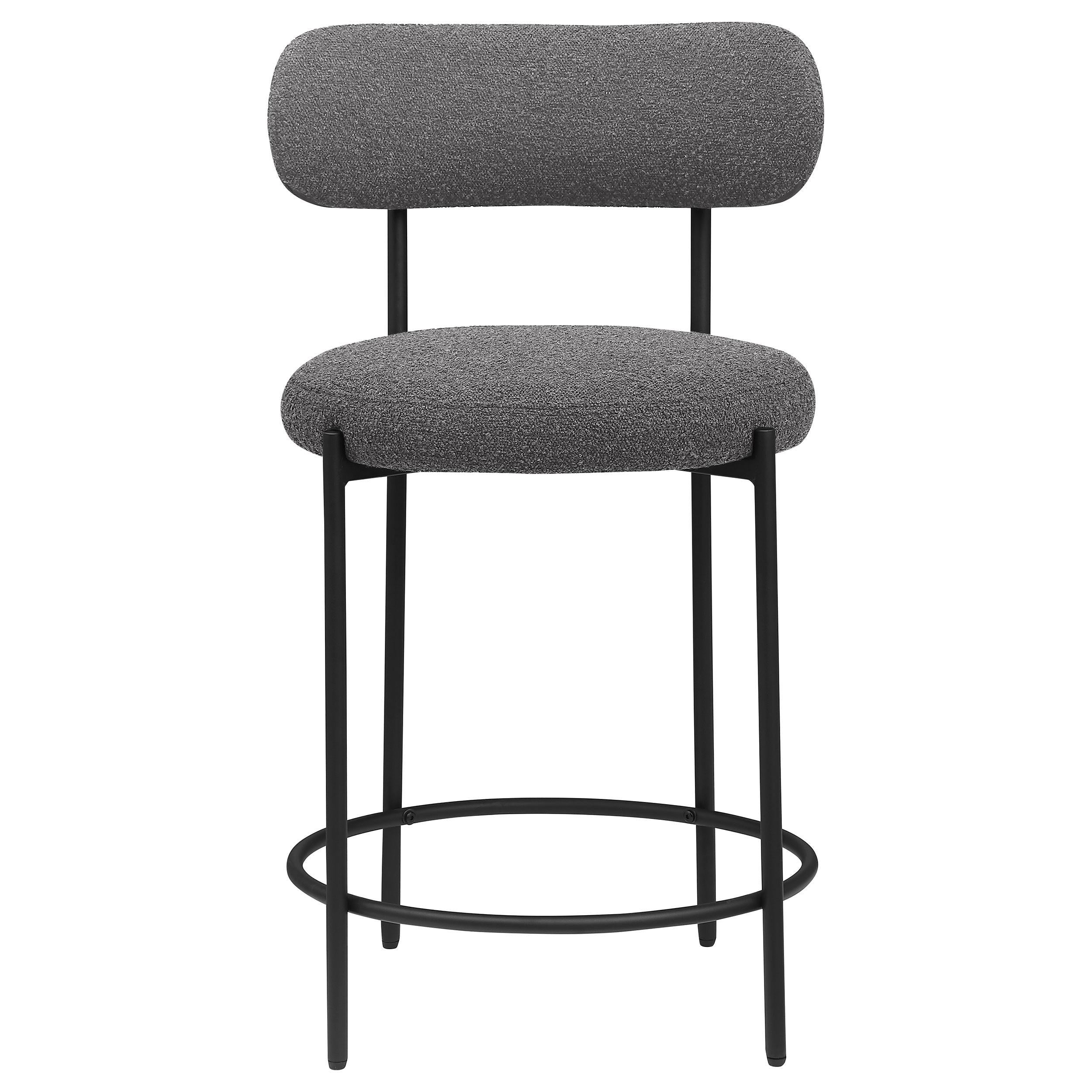  Coaster Furniture Viola 108198 Boucle Upholstered Counter Chair - Grey IMAGE 3