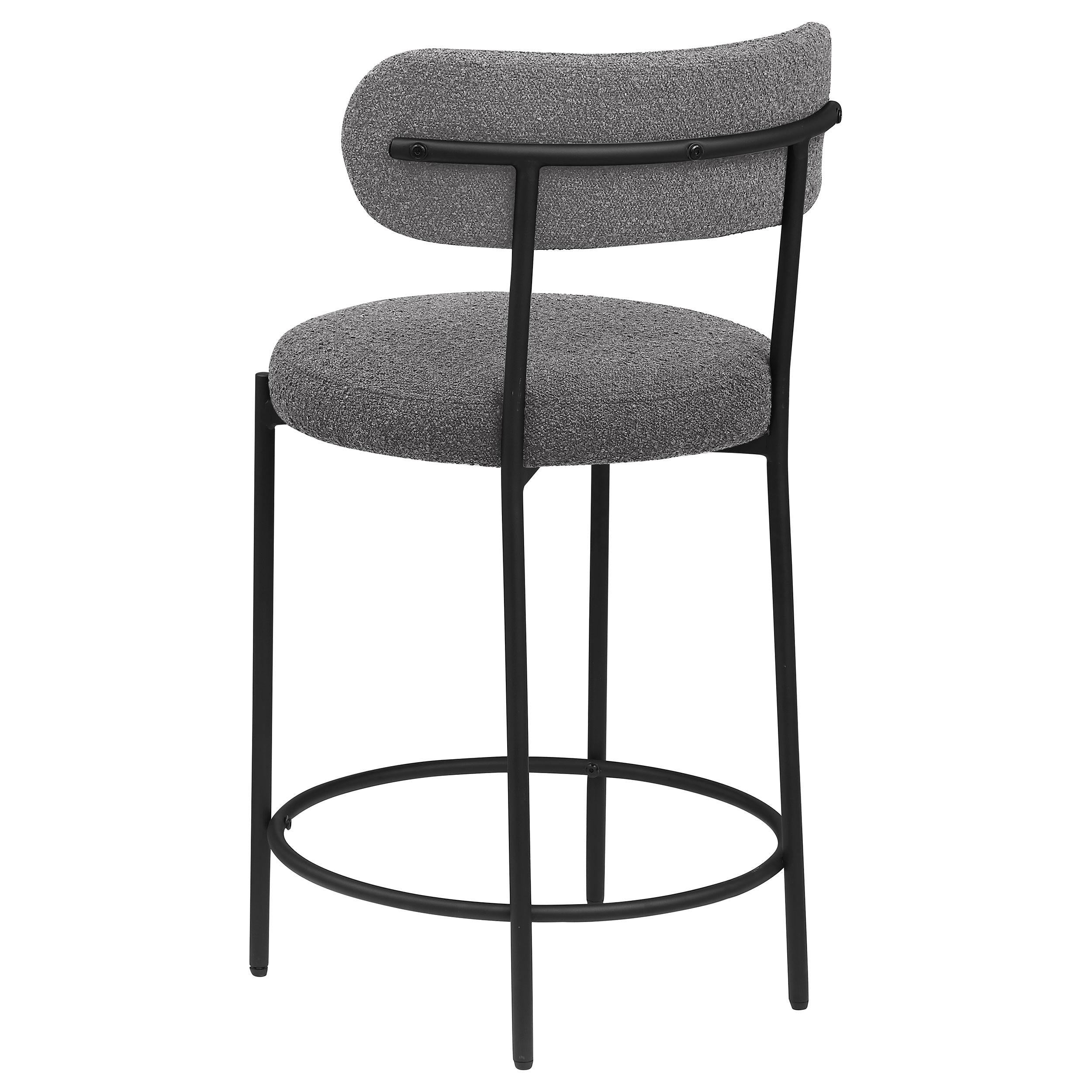  Coaster Furniture Viola 108198 Boucle Upholstered Counter Chair - Grey IMAGE 6