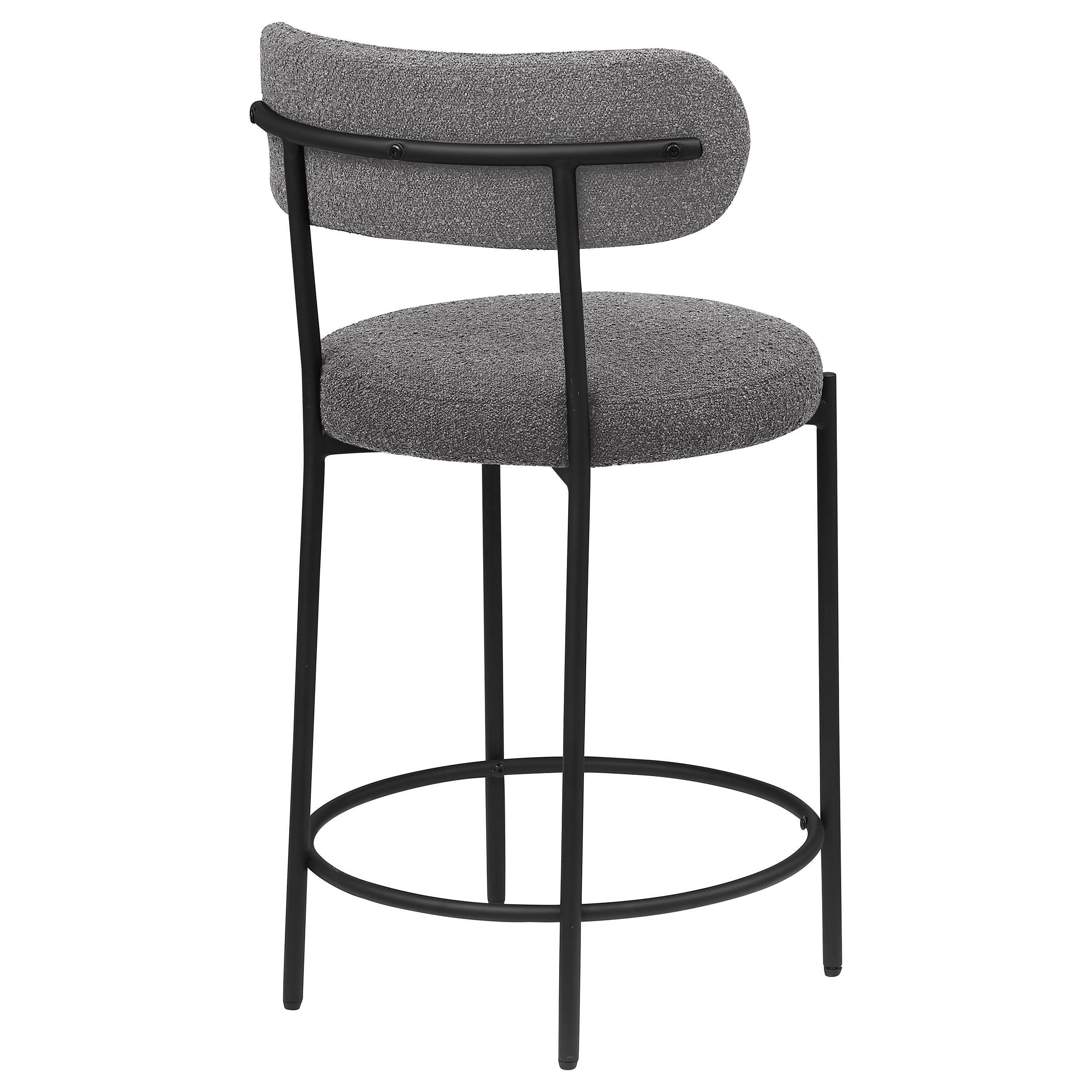  Coaster Furniture Viola 108198 Boucle Upholstered Counter Chair - Grey IMAGE 7