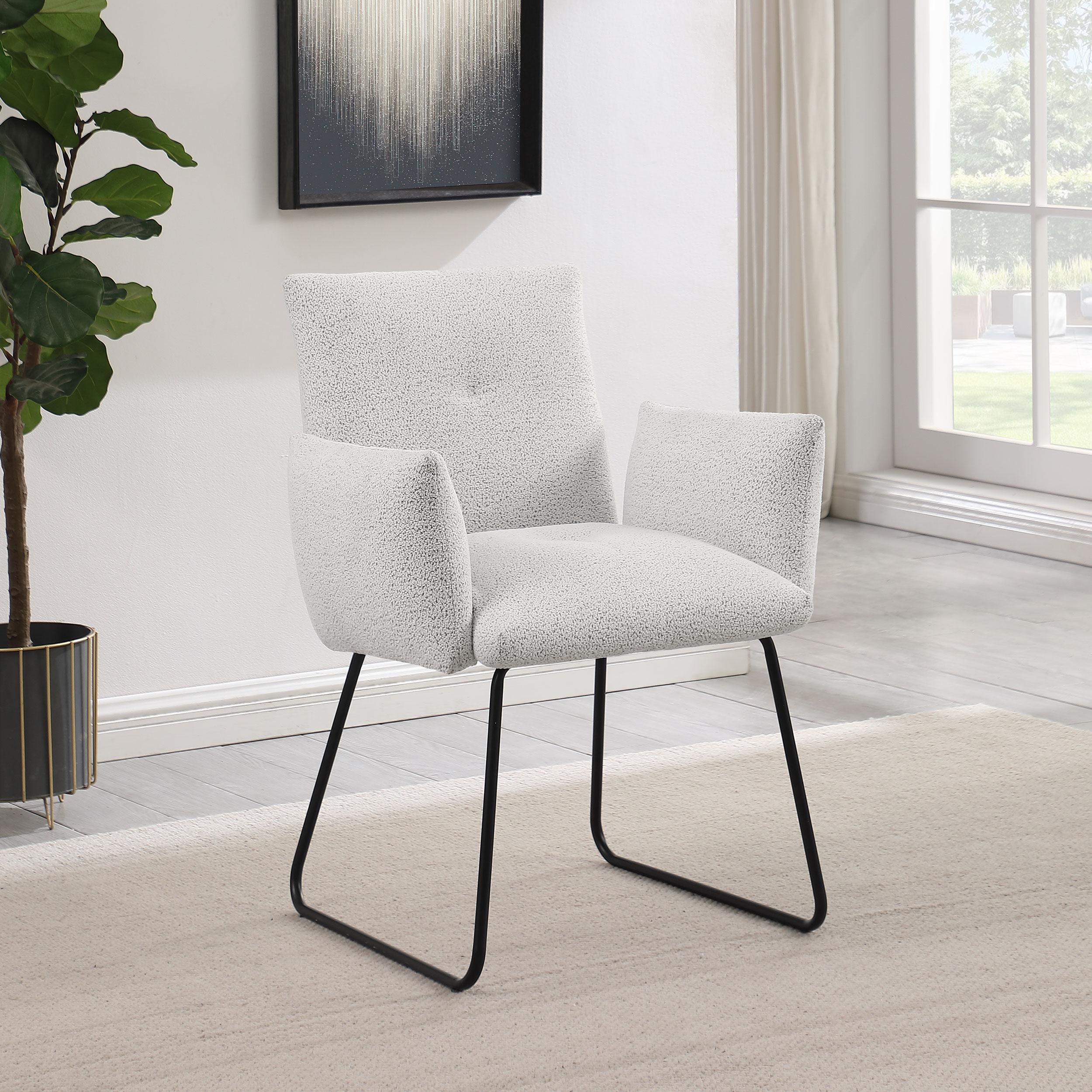  Coaster Furniture Ackland 108492 pholstered Dining Side Chair - Light Grey IMAGE 2