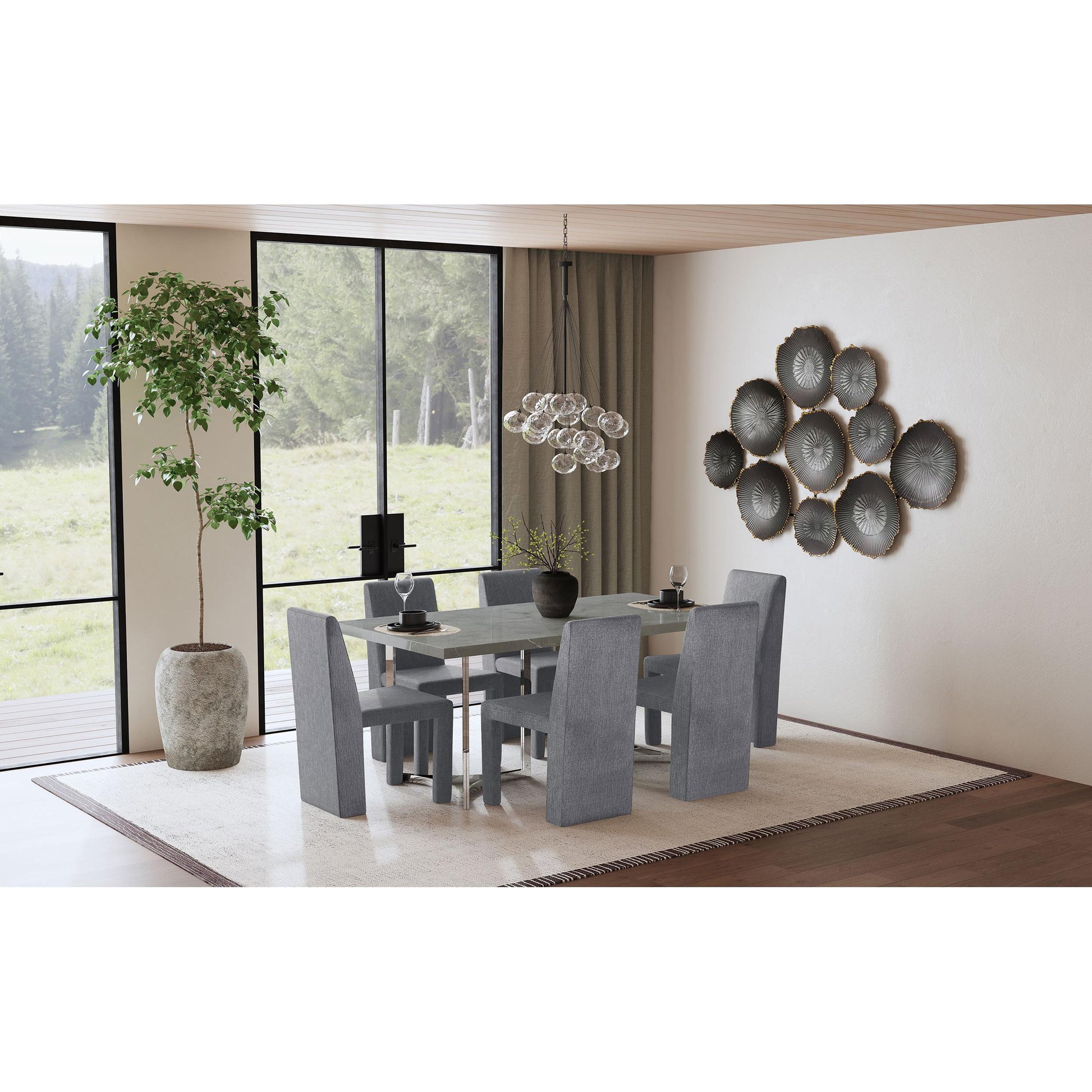  Coaster Furniture Tordera 108512 Velvet Upholstered Dining Side Chair - Grey IMAGE 12