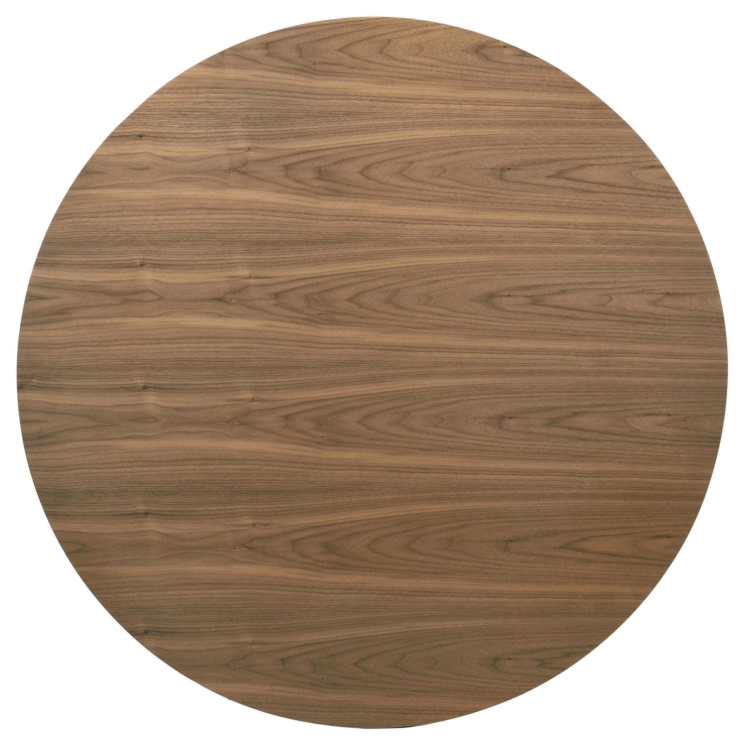  Coaster Furniture Crestmore 108570 46-inch Round Wood Dining Table - Walnut IMAGE 5