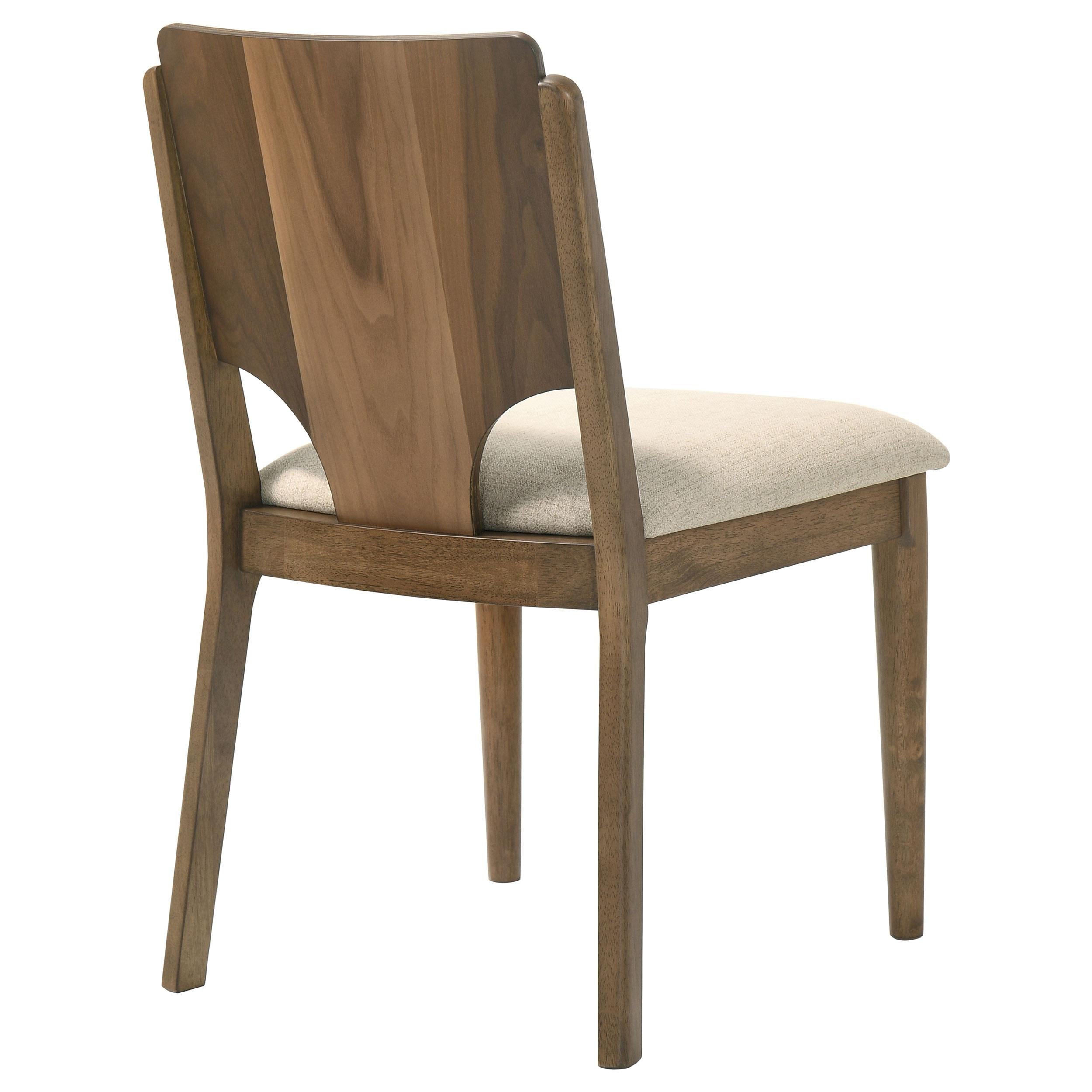  Coaster Furniture Crestmore 108572 Dining Chair - Upholstered Seat Walnut IMAGE 7