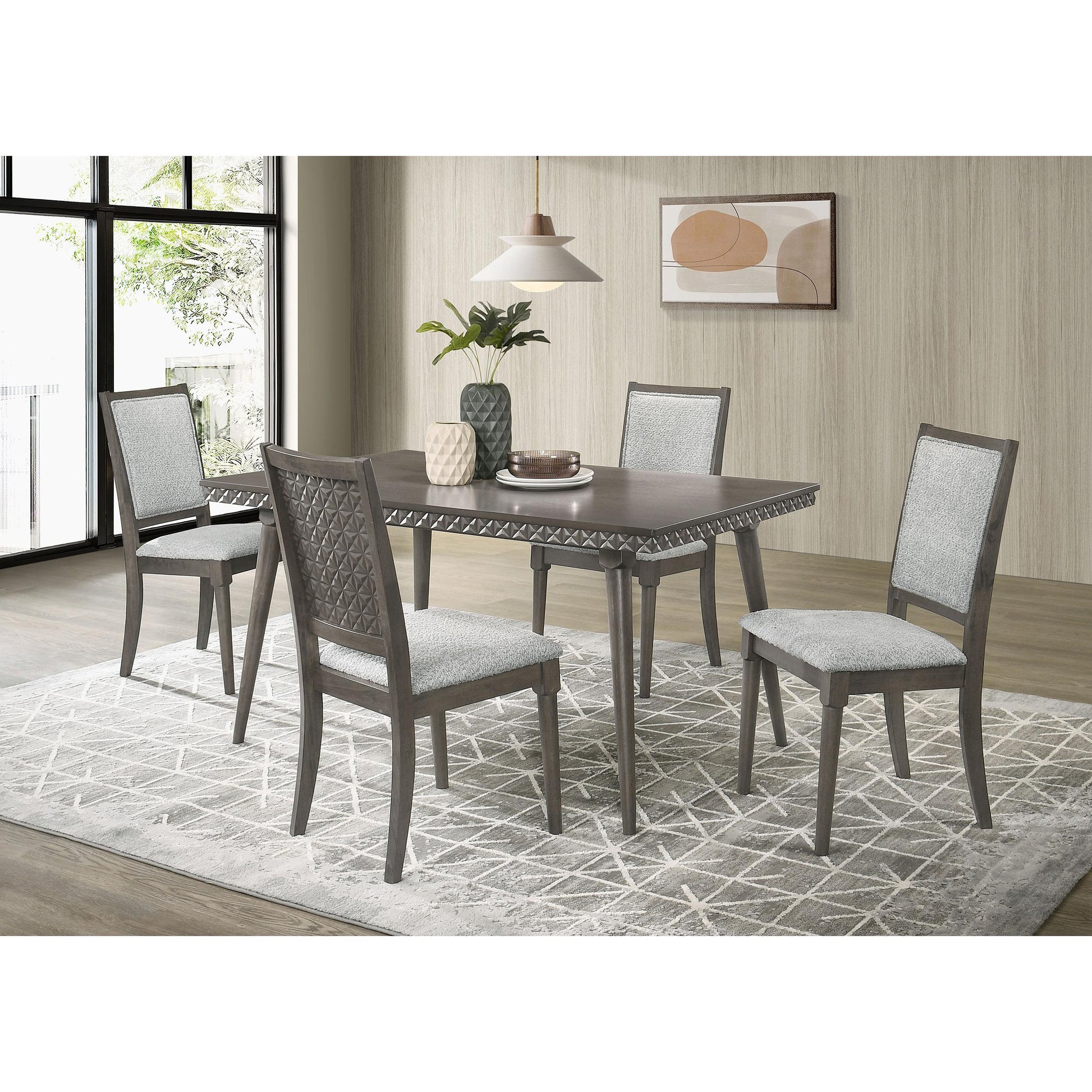  Coaster Furniture Onslow 108621 59-inch Rectangular Wood Dining Table - Dark Brown IMAGE 6