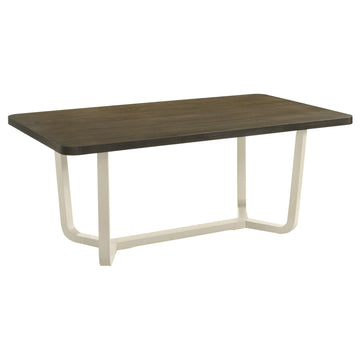  Coaster Furniture Biloxi 108681 71-inch Rectangular Wood Dining Table - Greyish Brown IMAGE 1