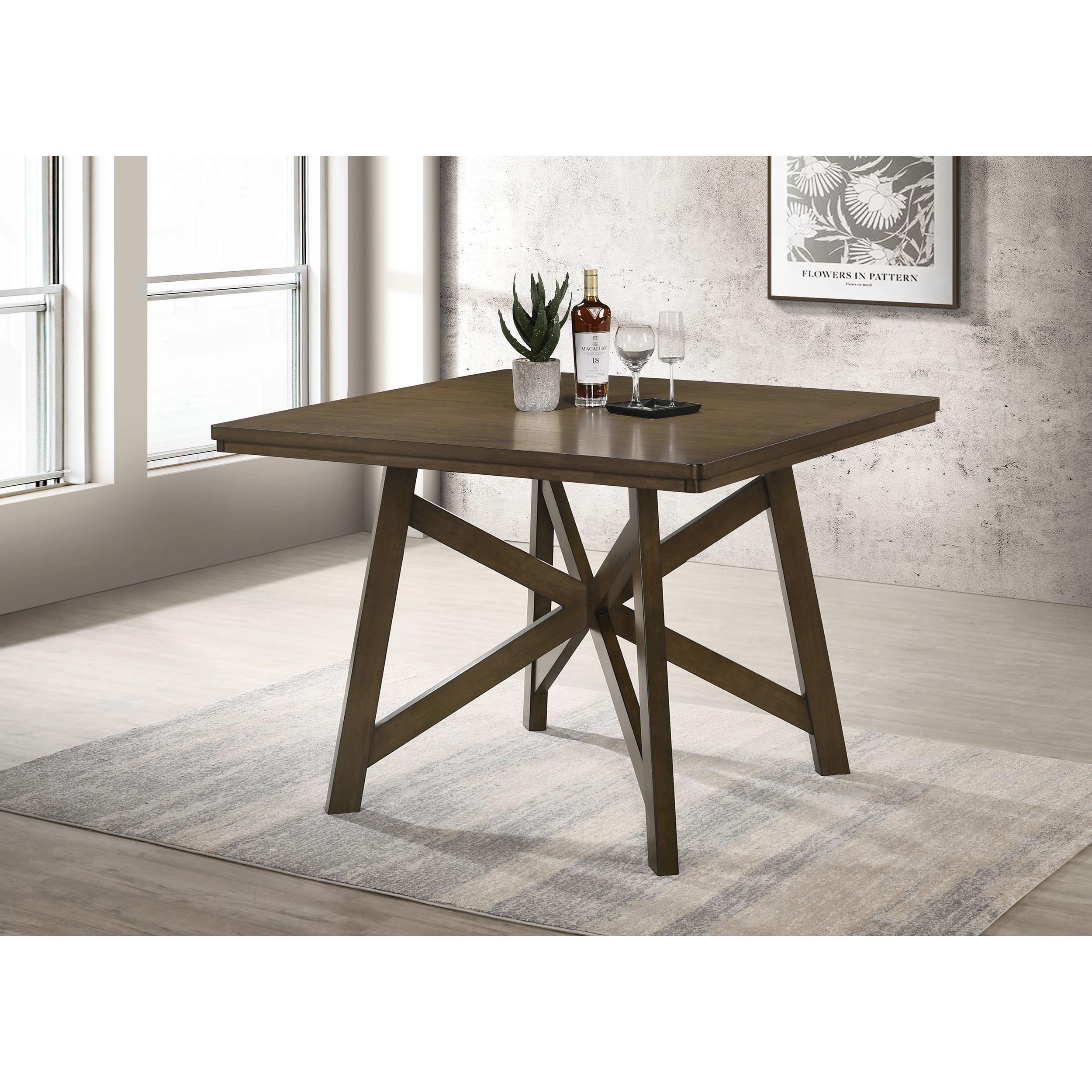  Coaster Furniture Canfield 109178 47-inch Square Counter Height Dining Table - Brown IMAGE 2