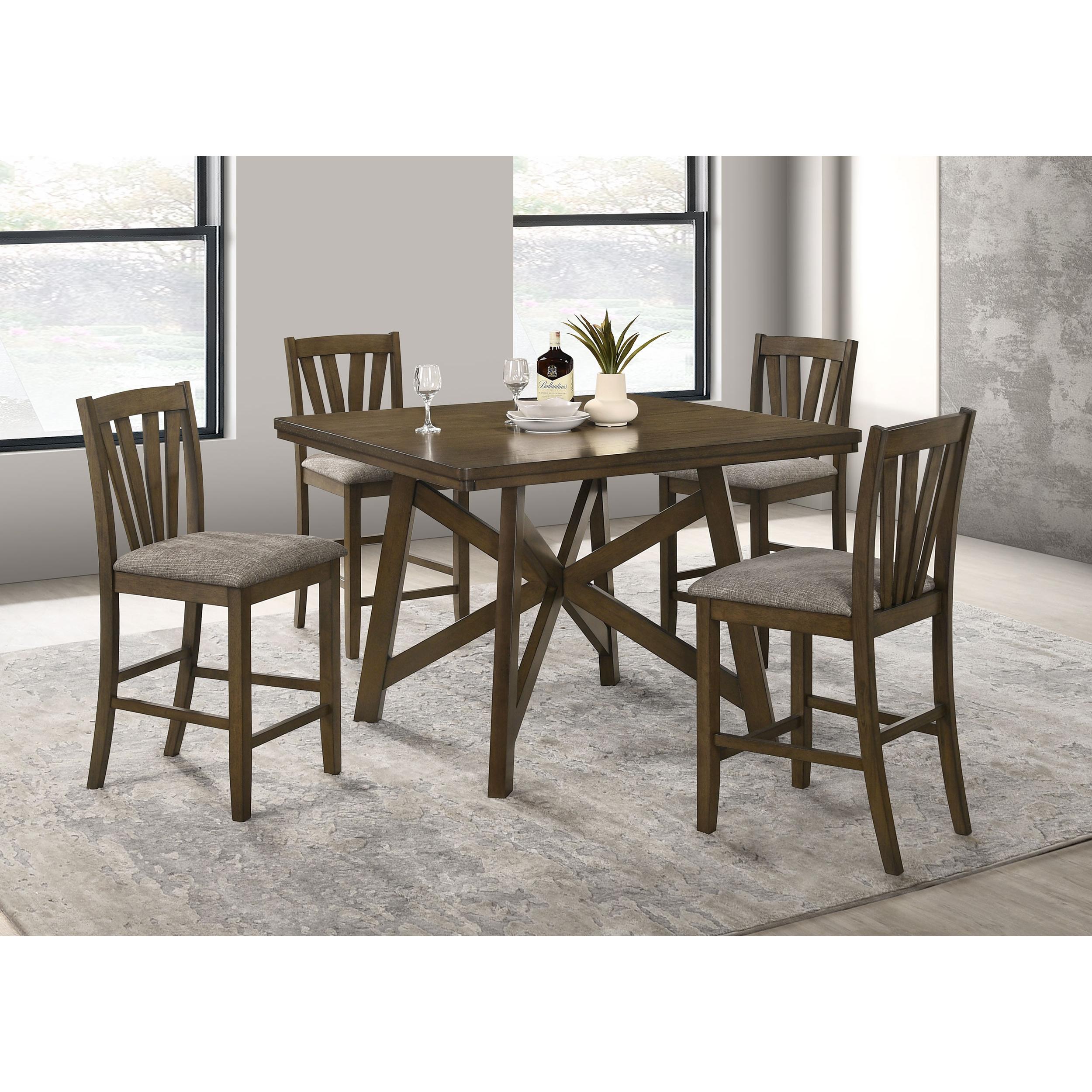  Coaster Furniture Canfield 109178 47-inch Square Counter Height Dining Table - Brown IMAGE 4