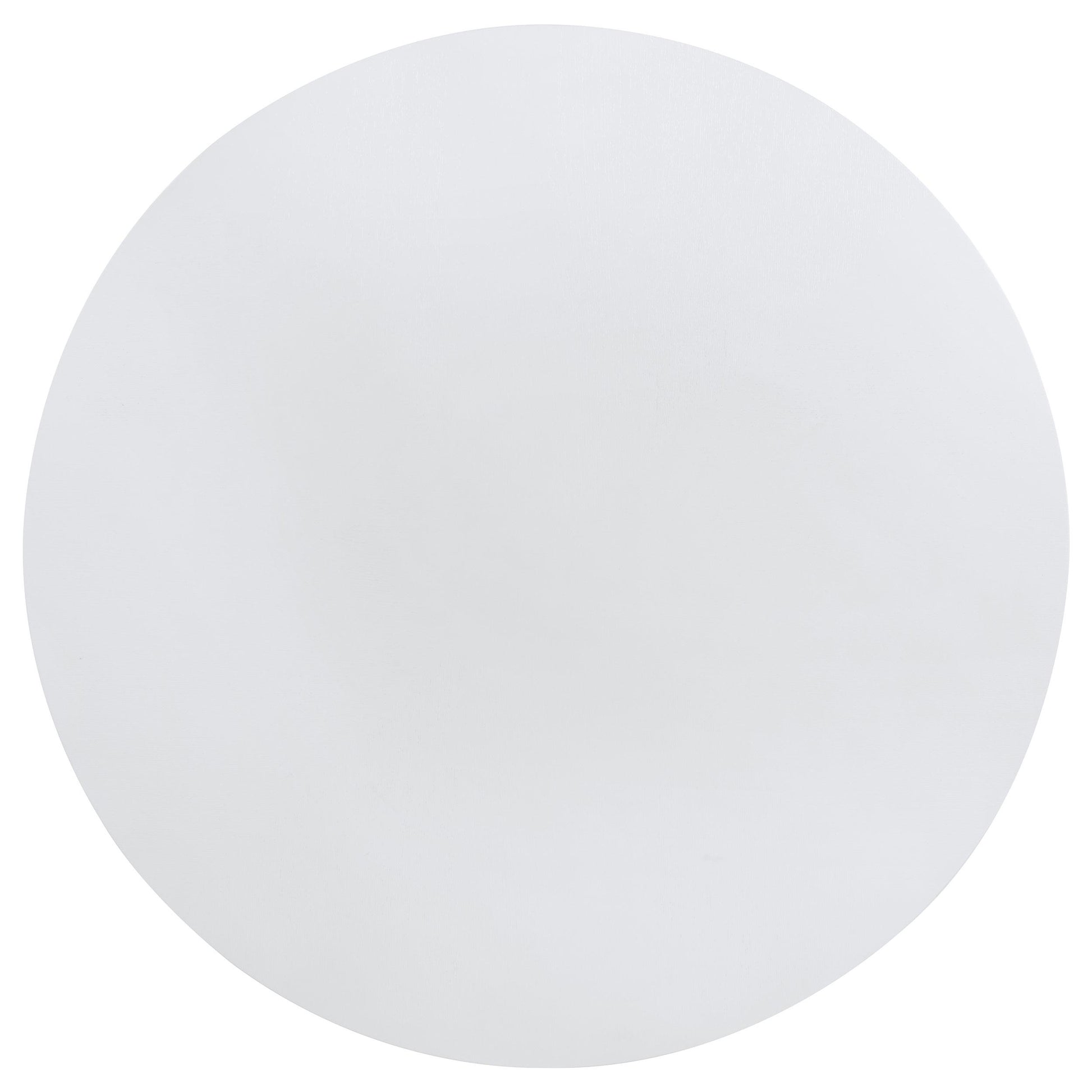  Coaster Furniture Judd 109330 54-inch Round Dining Wood Table with Shelf - Pearl White IMAGE 5