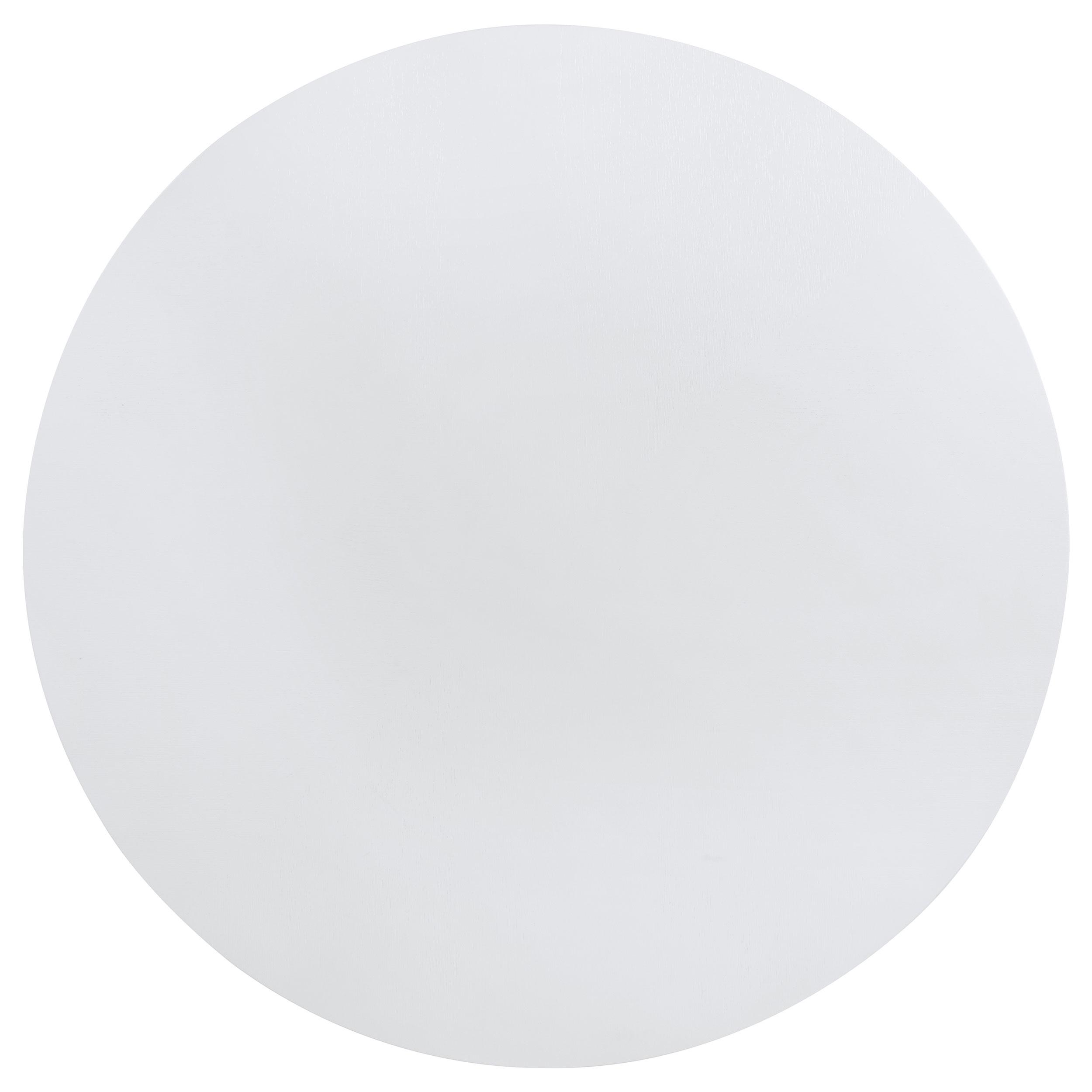  Coaster Furniture Judd 109330 54-inch Round Dining Wood Table with Shelf - Pearl White IMAGE 5