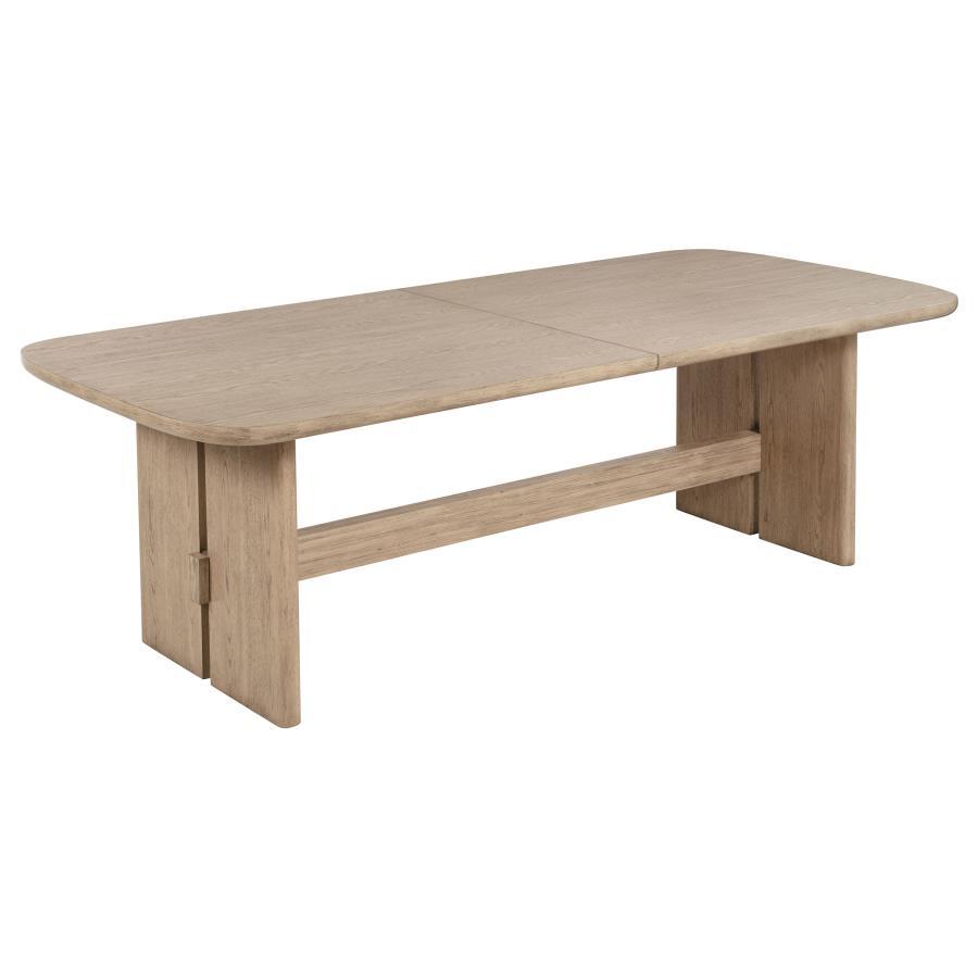  Coaster Furniture Kailani 109381 110-inch Rectangular Wood Dining Table - Beige Oak IMAGE 1