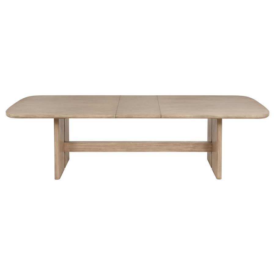  Coaster Furniture Kailani 109381 110-inch Rectangular Wood Dining Table - Beige Oak IMAGE 5
