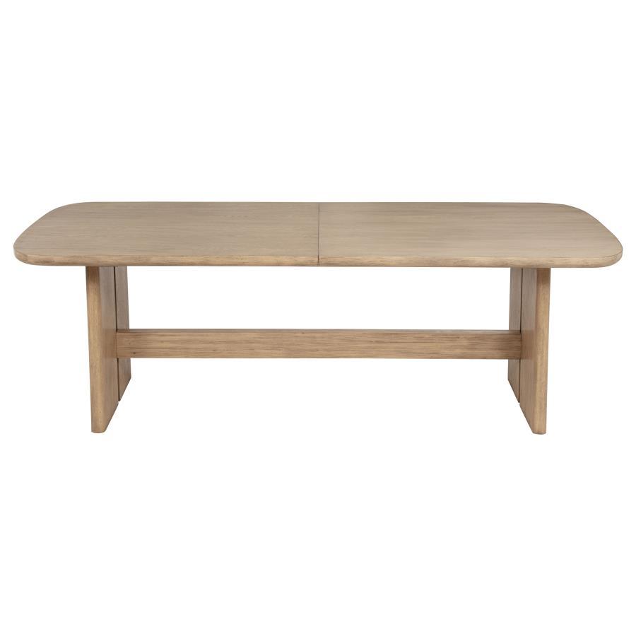  Coaster Furniture Kailani 109381 110-inch Rectangular Wood Dining Table - Beige Oak IMAGE 6