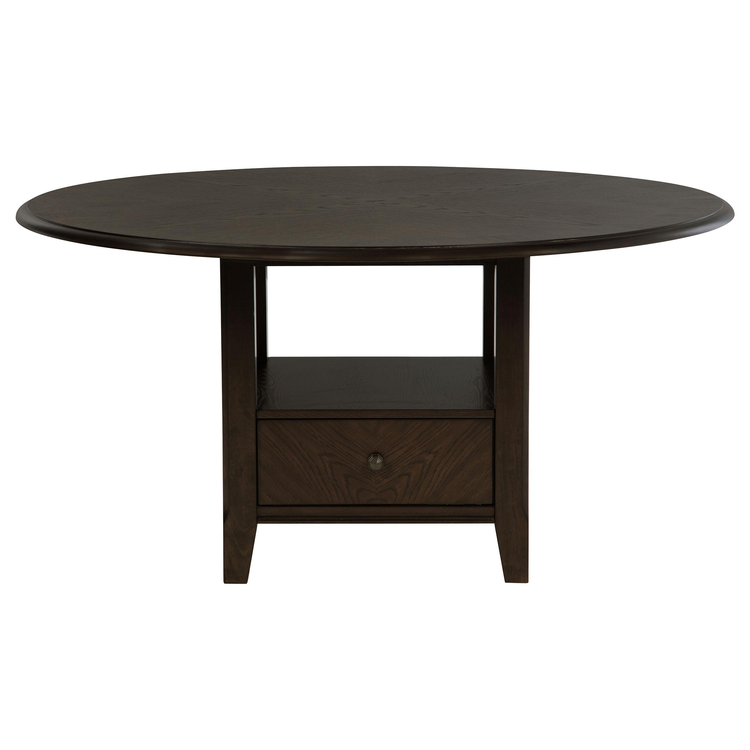  Coaster Furniture Twyla 115100 60-inch Round Dining Table with Drawer - Dark Cocoa IMAGE 3