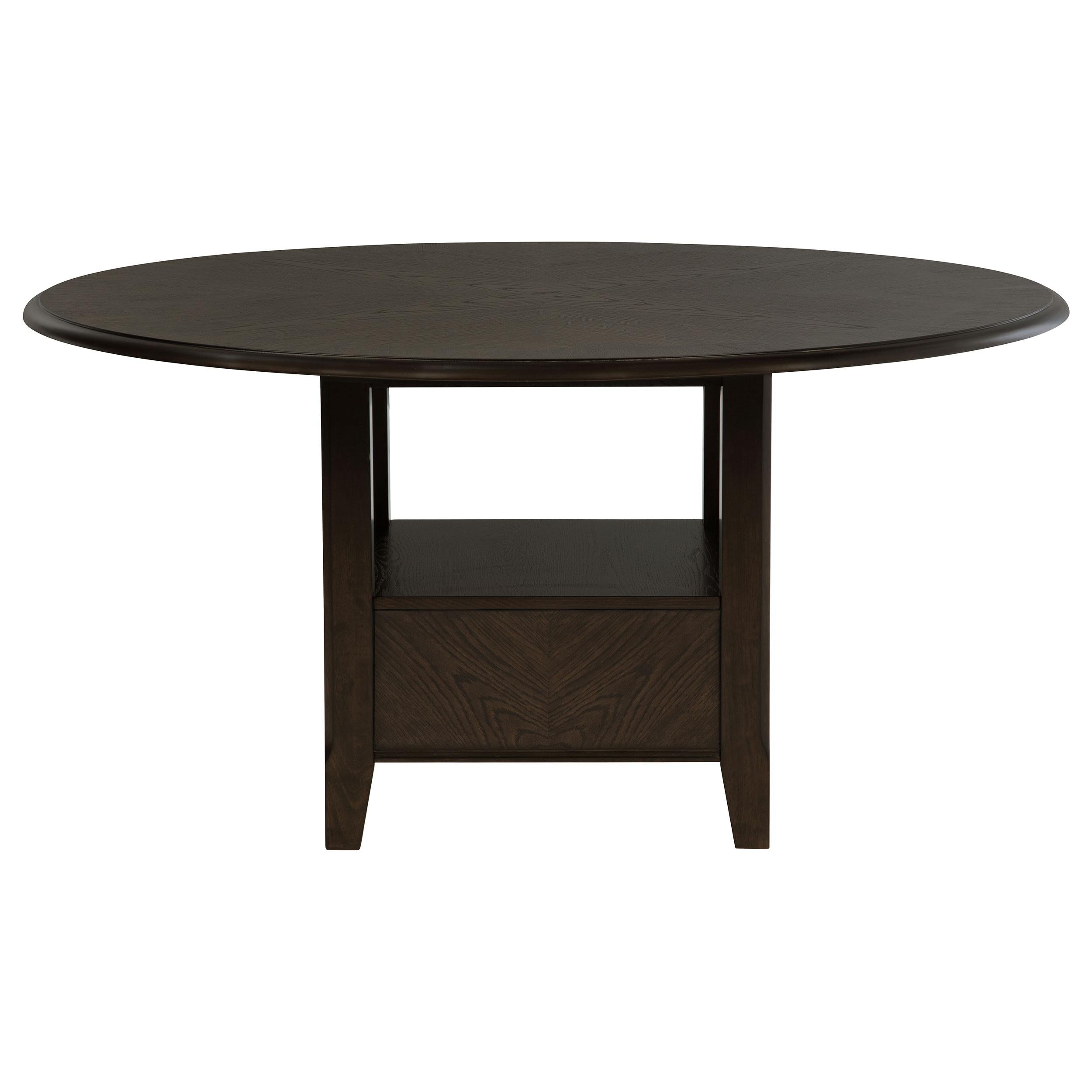  Coaster Furniture Twyla 115100 60-inch Round Dining Table with Drawer - Dark Cocoa IMAGE 4