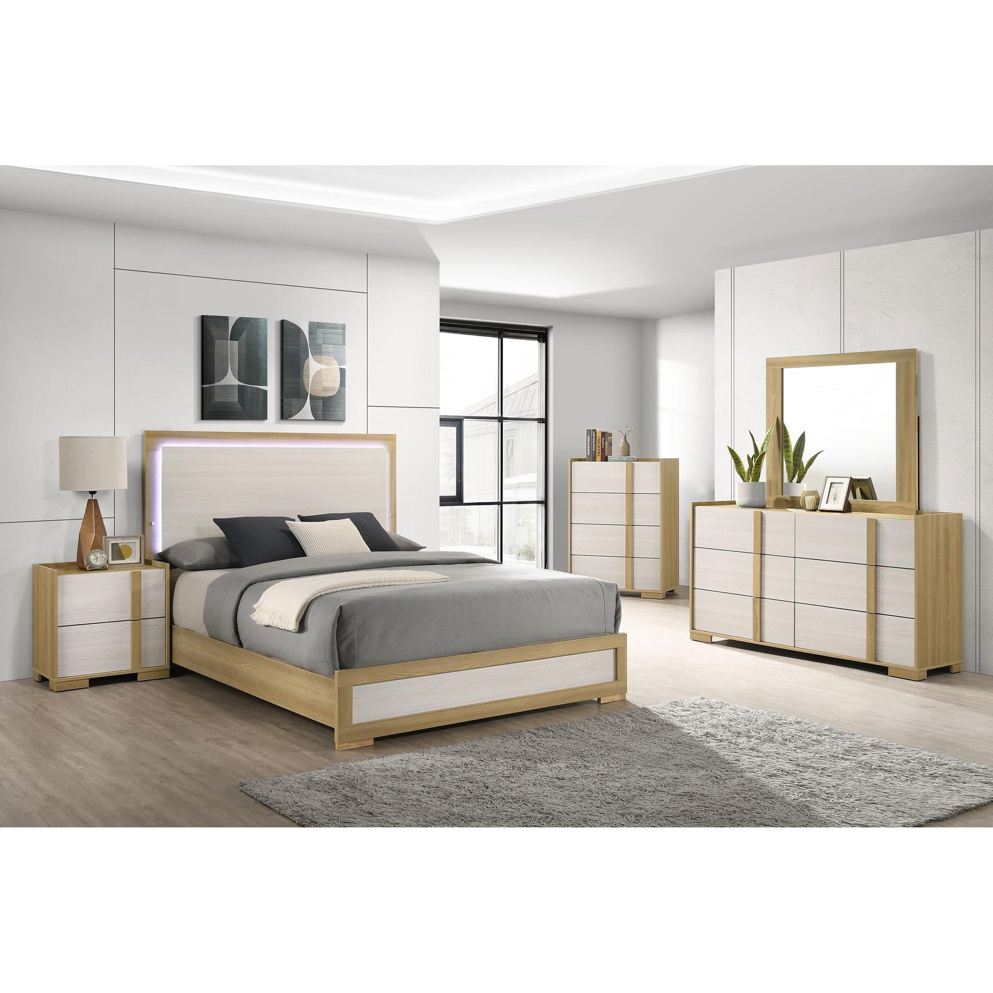  Coaster Furniture Hyland 215652 2-Drawer Nightstand Bedside Table - Natural IMAGE 11