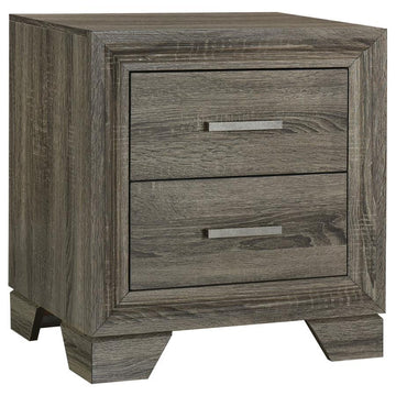  Coaster Furniture Wright 223342 2-Drawer Nightstand Bedside Table - Brown Oak IMAGE 1
