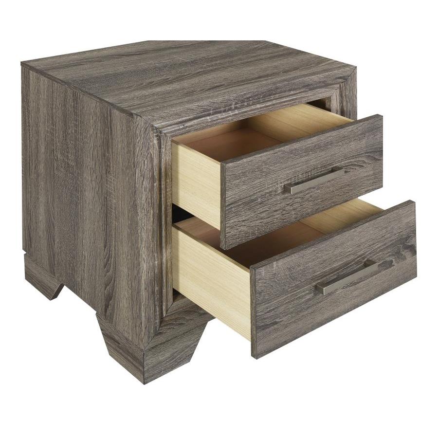  Coaster Furniture Wright 223342 2-Drawer Nightstand Bedside Table - Brown Oak IMAGE 10