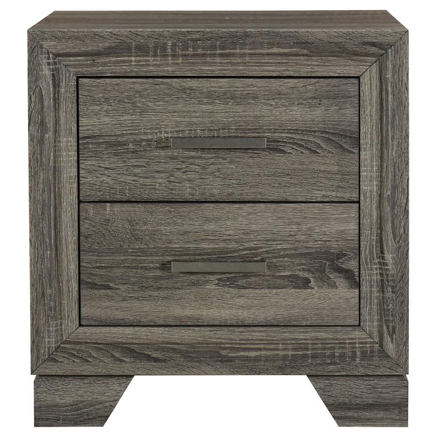  Coaster Furniture Wright 223342 2-Drawer Nightstand Bedside Table - Brown Oak IMAGE 3