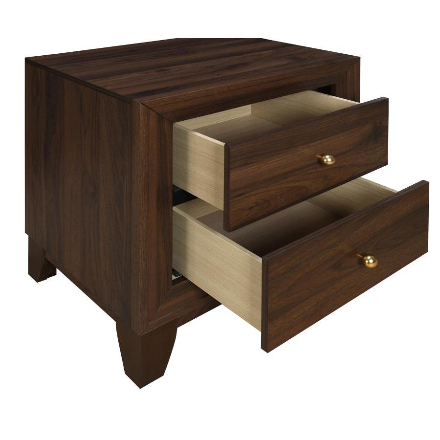  Coaster Furniture Welsley 223442 2-Drawer Nightstand Bedside Table - Walnut IMAGE 10
