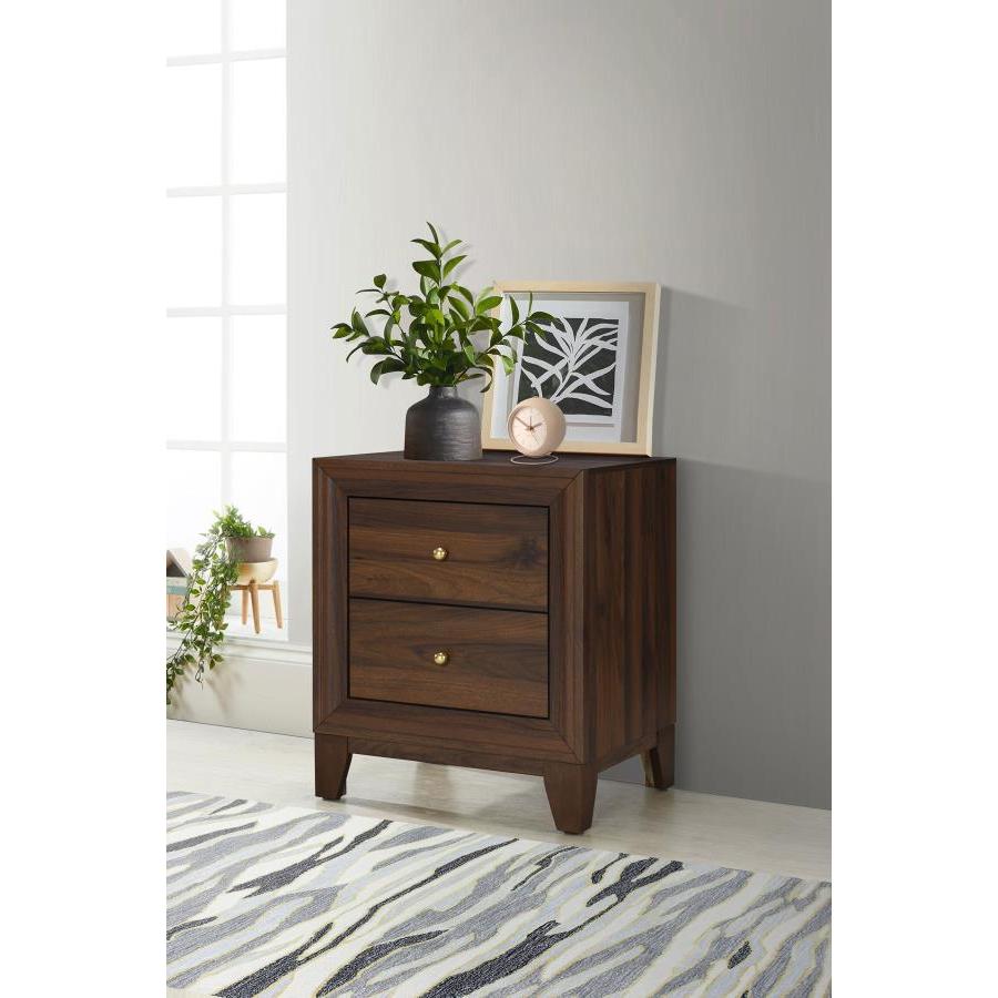  Coaster Furniture Welsley 223442 2-Drawer Nightstand Bedside Table - Walnut IMAGE 2
