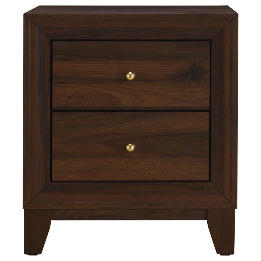  Coaster Furniture Welsley 223442 2-Drawer Nightstand Bedside Table - Walnut IMAGE 3