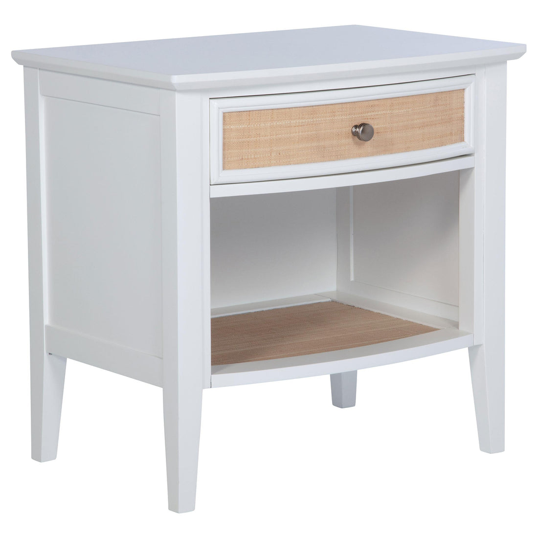  Coaster Furniture Bexhill 223472 1-Drawer Nightstand Bedside Table - White IMAGE 1