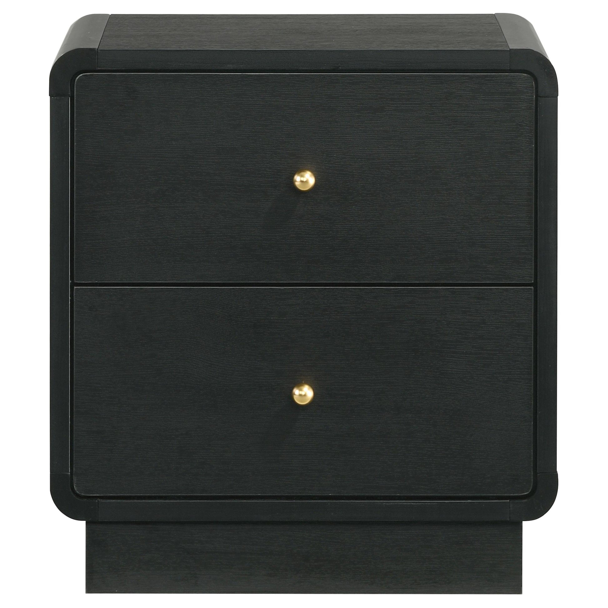  Coaster Furniture Cavelle 223662 2-Drawer Nightstand Bedside Table - Black IMAGE 3