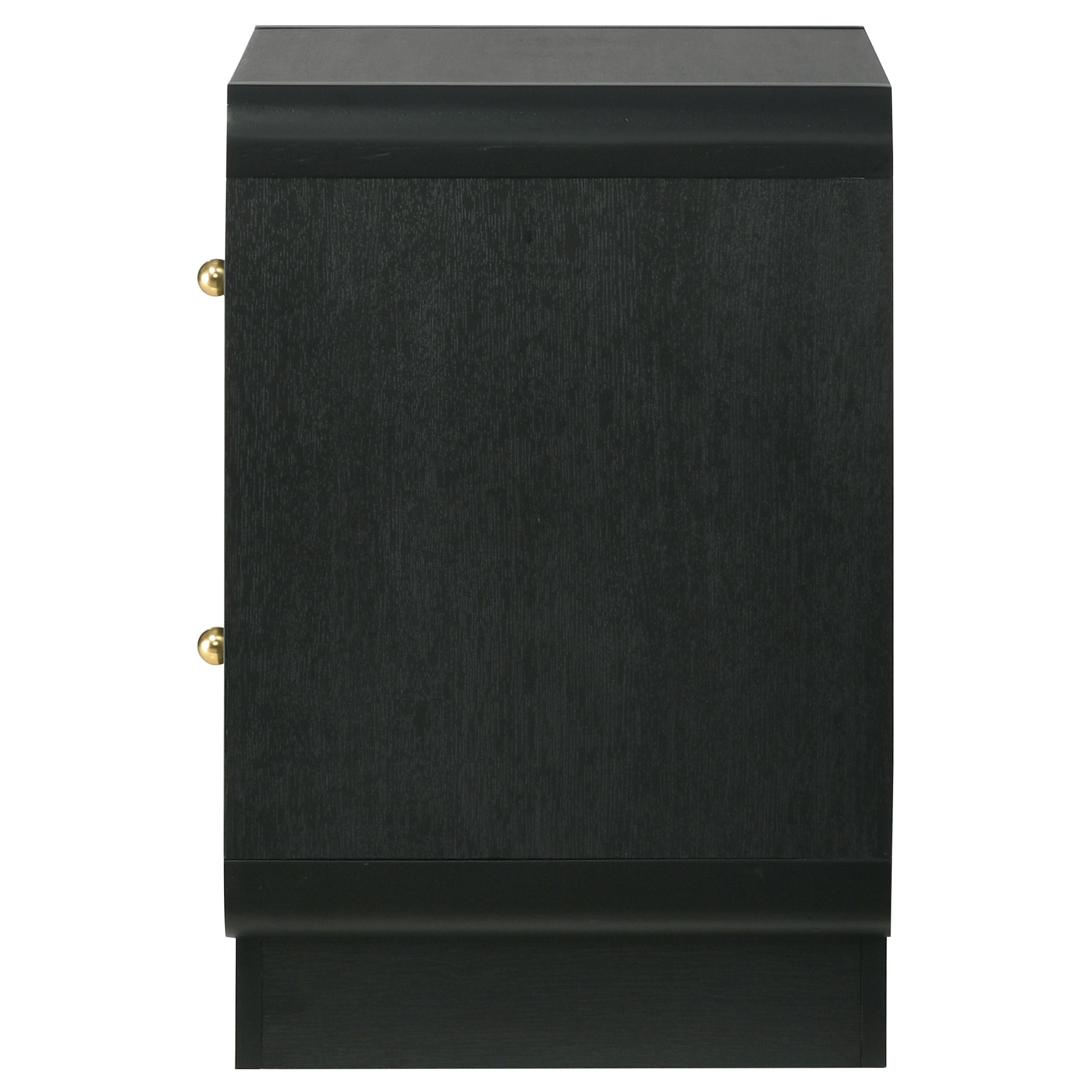  Coaster Furniture Cavelle 223662 2-Drawer Nightstand Bedside Table - Black IMAGE 5