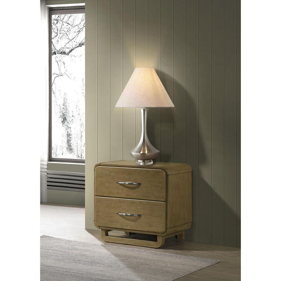  Coaster Furniture Amsbury 224272 2-Drawer Nightstand Bedside Table - Nutmeg IMAGE 1